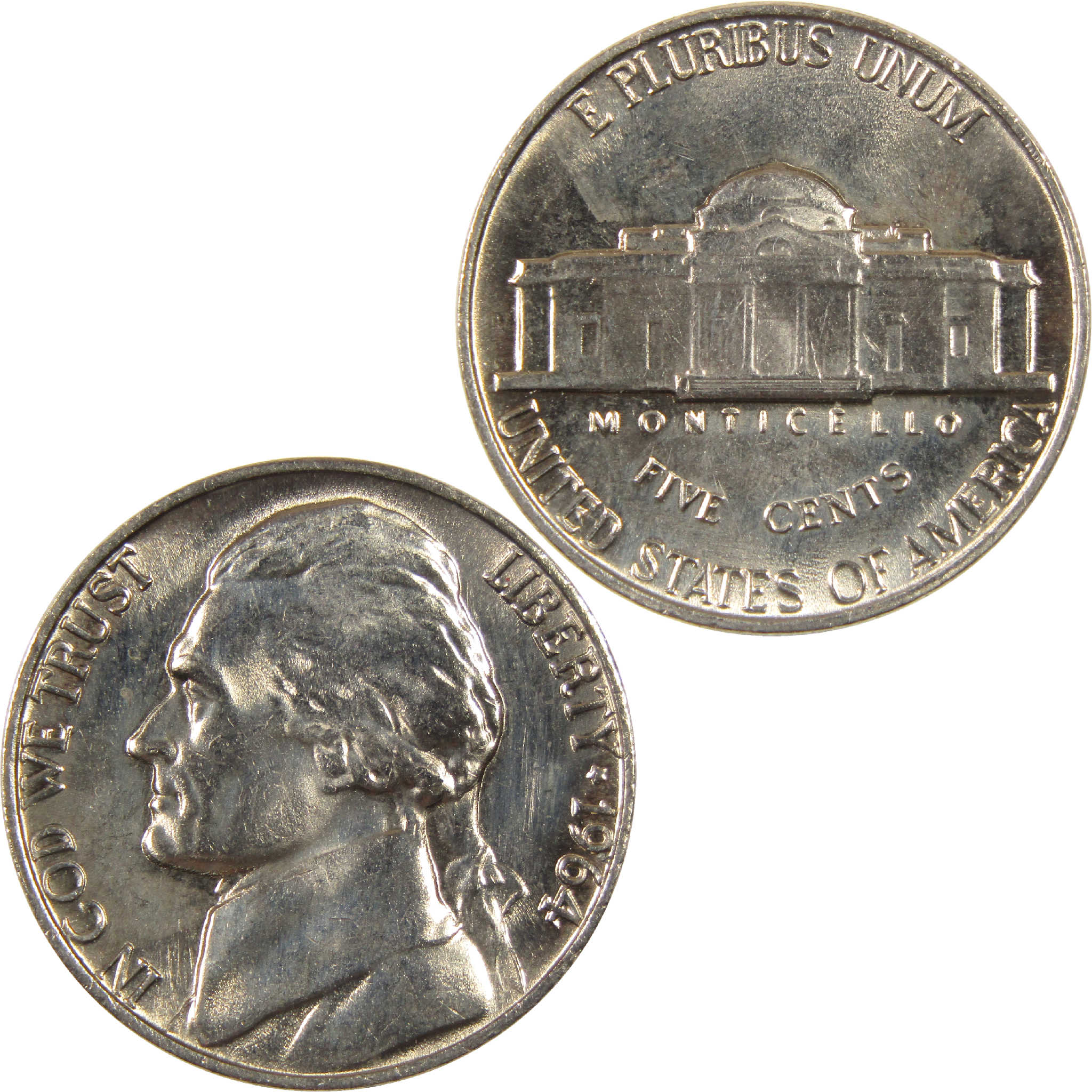 1964 Jefferson Nickel BU Uncirculated 5c Coin