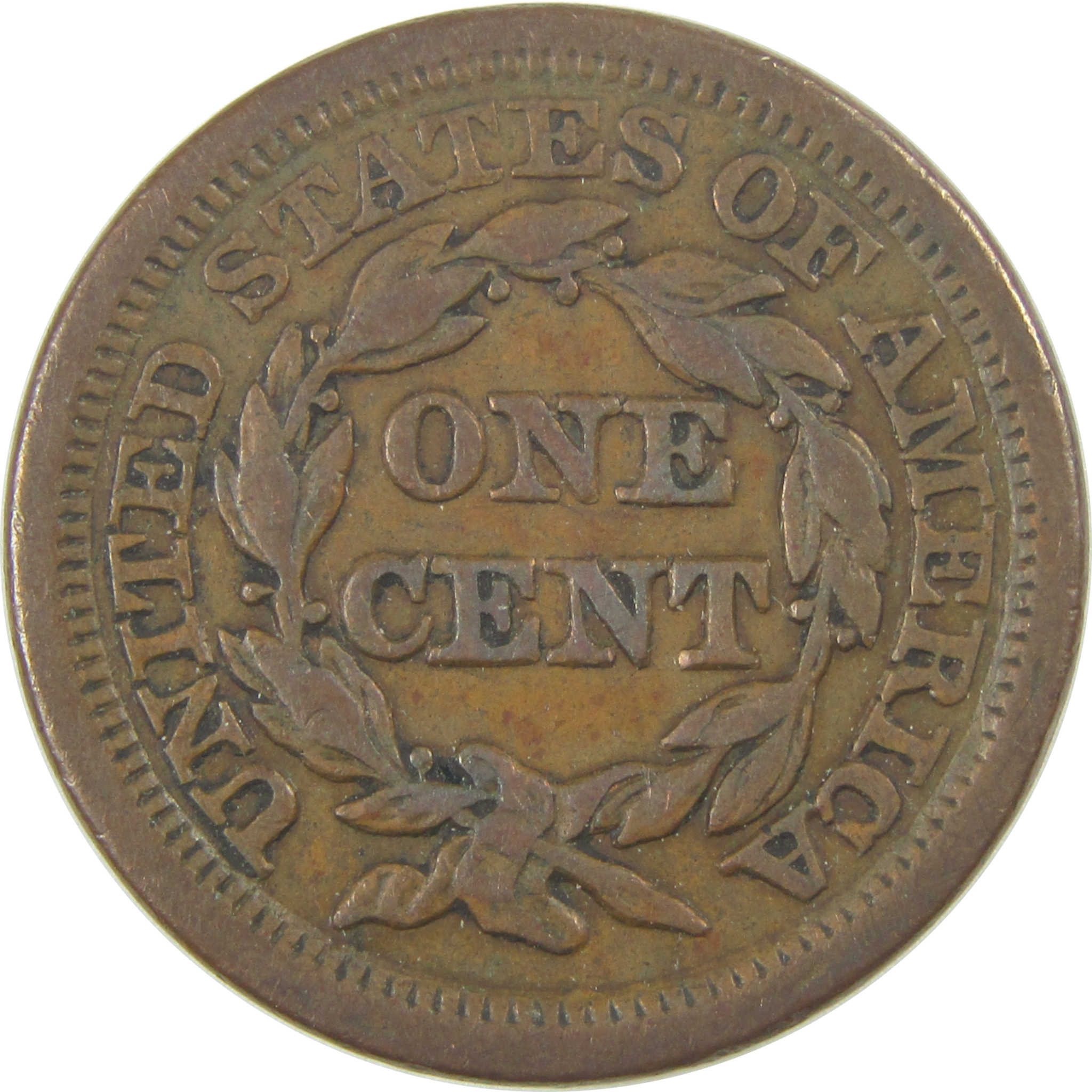 1853 Braided Hair Large Cent VF Very Fine Copper Penny SKU:CPC0757