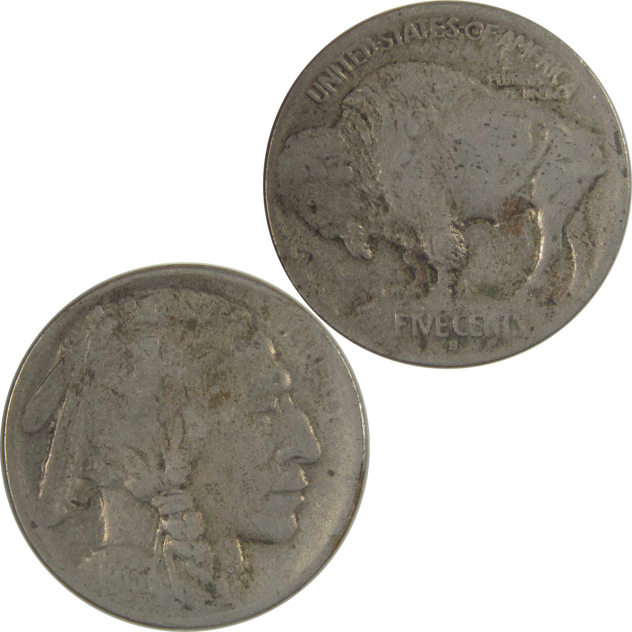 1913 S Type 1 Indian Head Buffalo Nickel VG Very Good SKU:I21053