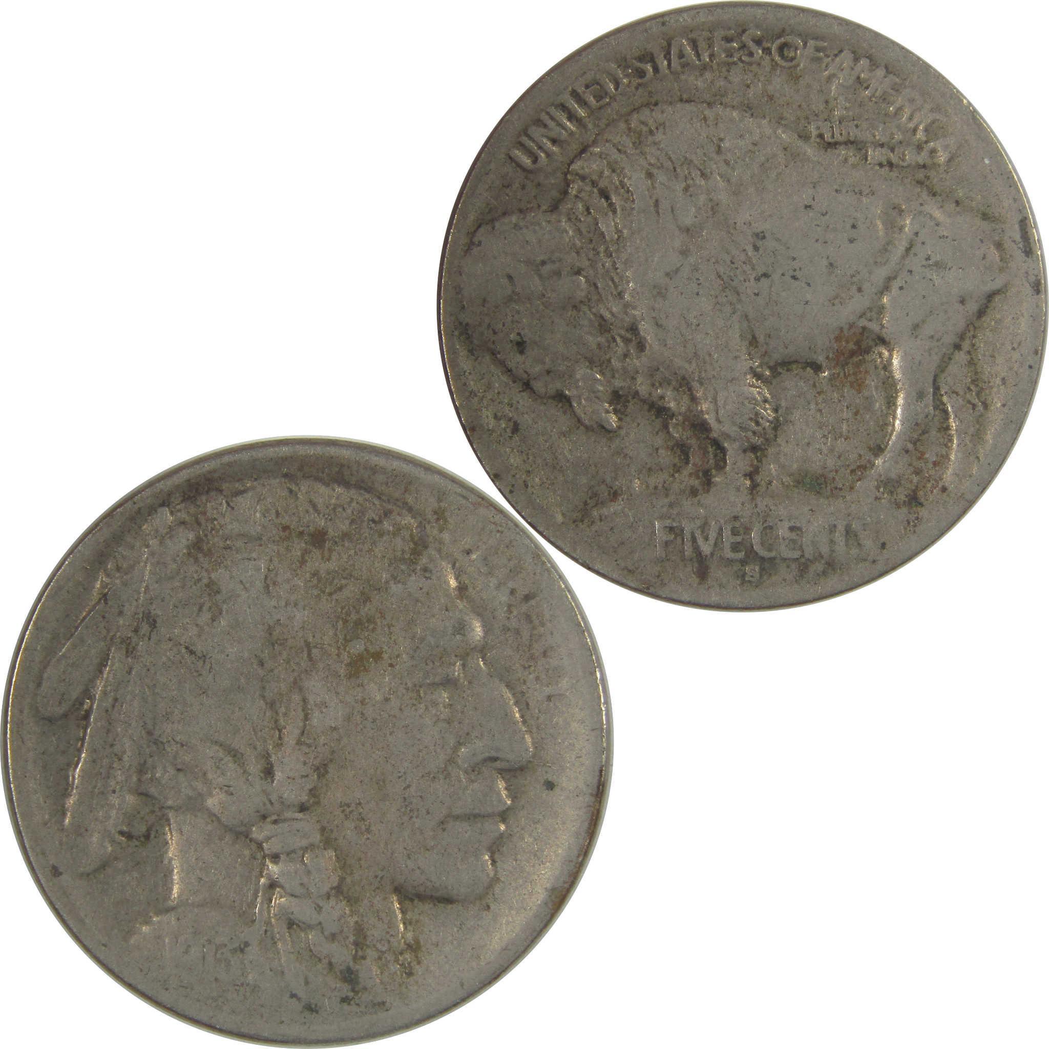 1913 S Type 1 Indian Head Buffalo Nickel VG Very Good SKU:I21053