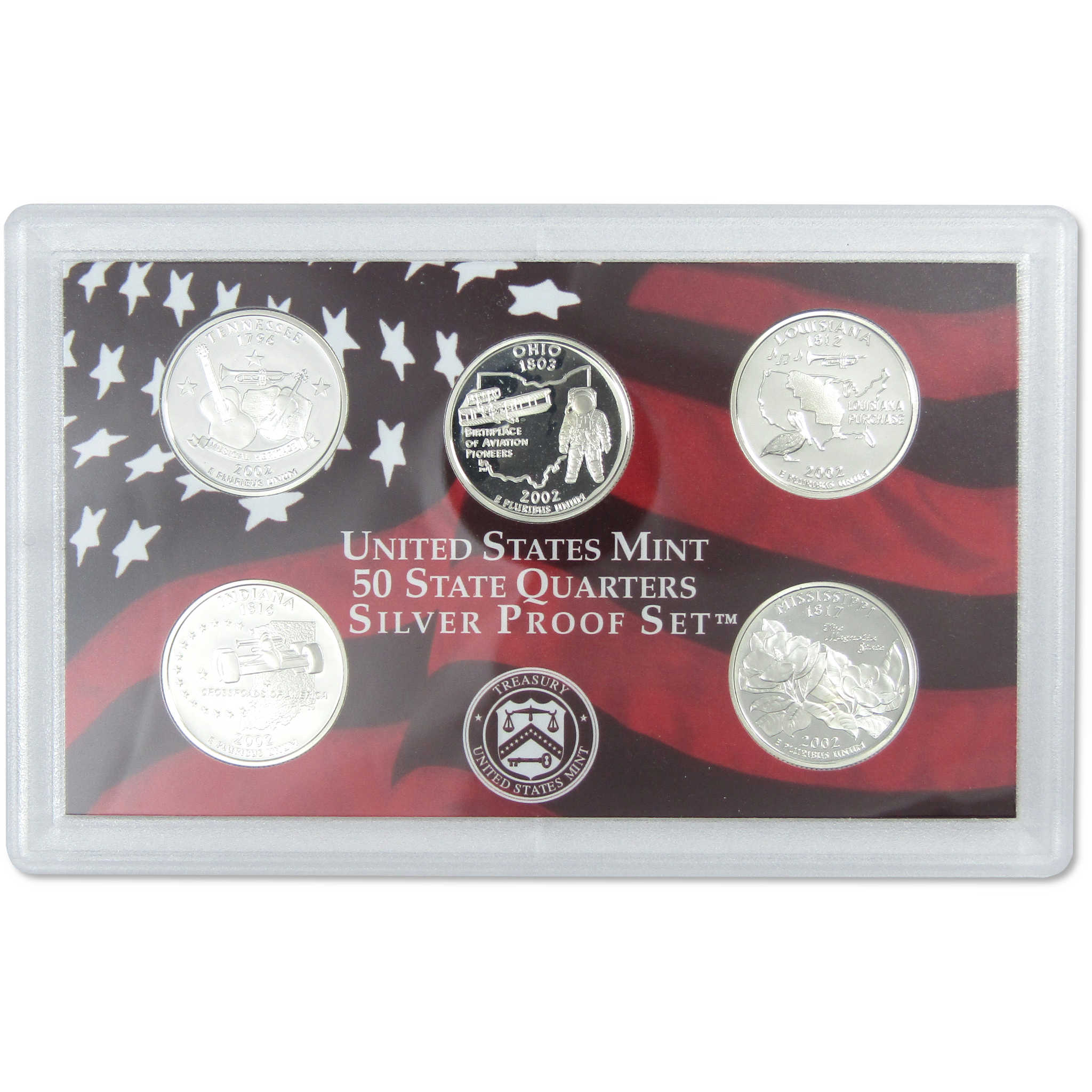 2002 Silver Proof Set U.S. Mint Original Government Packaging OGP COA