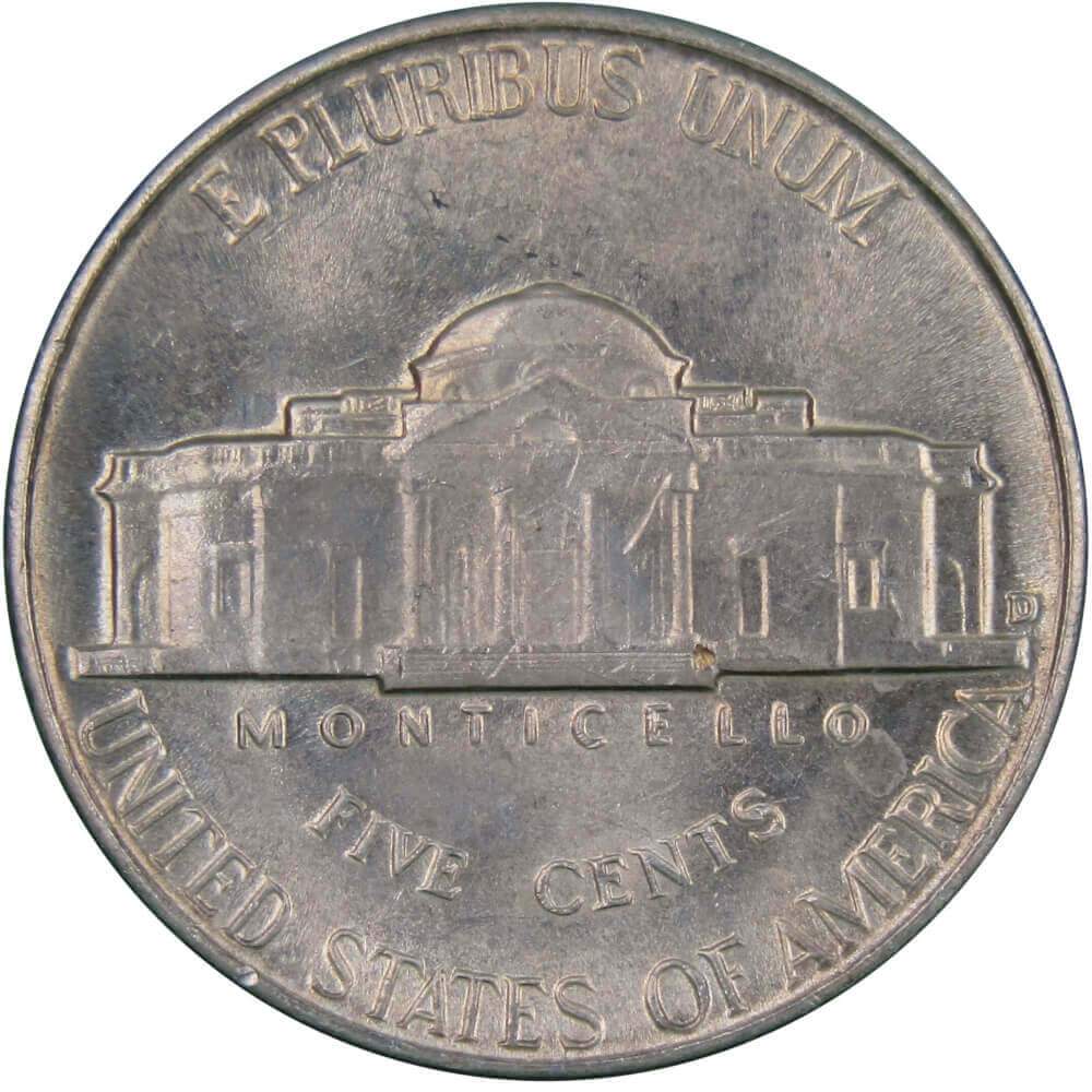 1947 D Jefferson Nickel Uncirculated Mint State 5c Coin Collectible