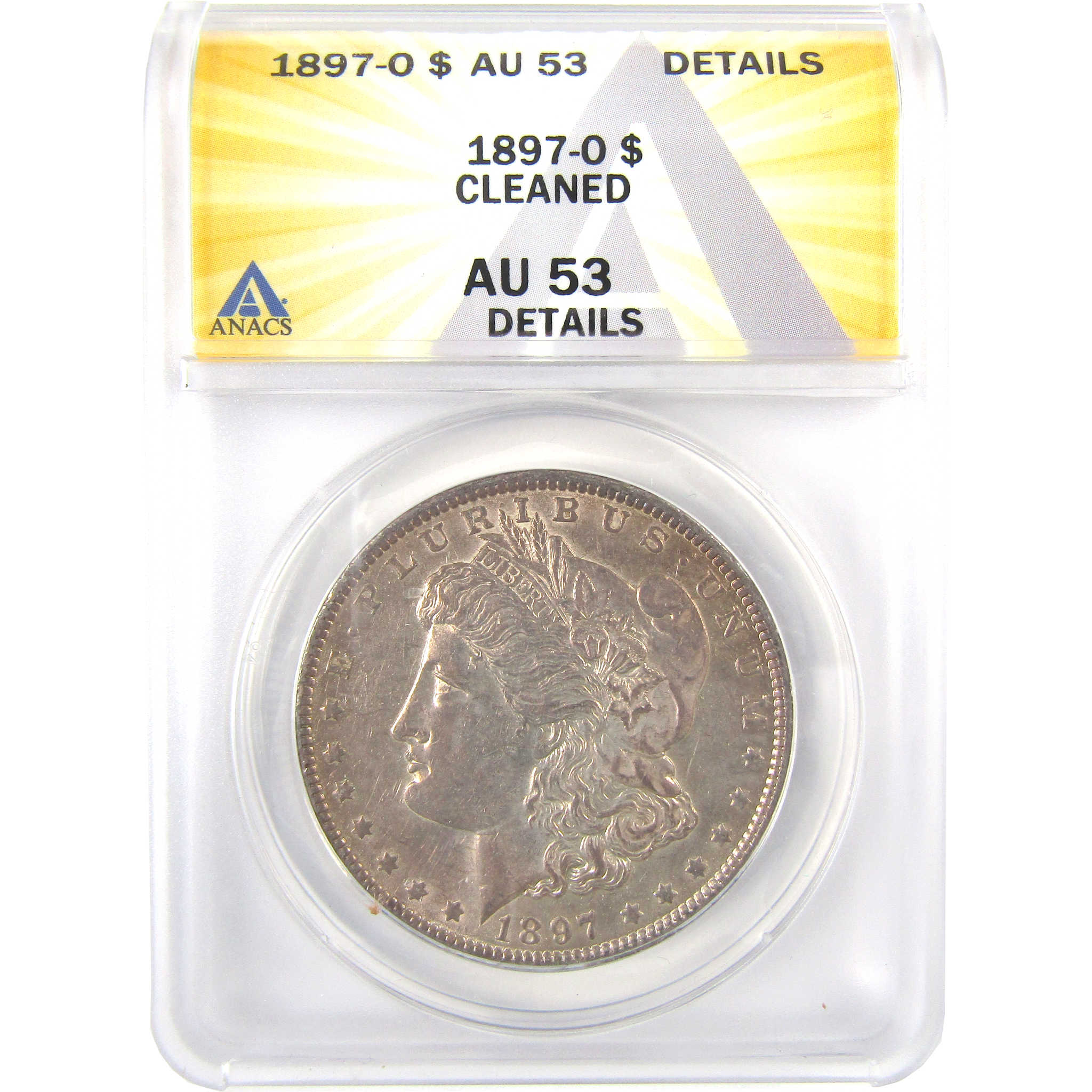1897 O Morgan Dollar AU 53 Details ANACS Silver $1 Coin SKU:I19234 - Morgan coin - Morgan silver dollar - Morgan silver dollar for sale - Profile Coins & Collectibles