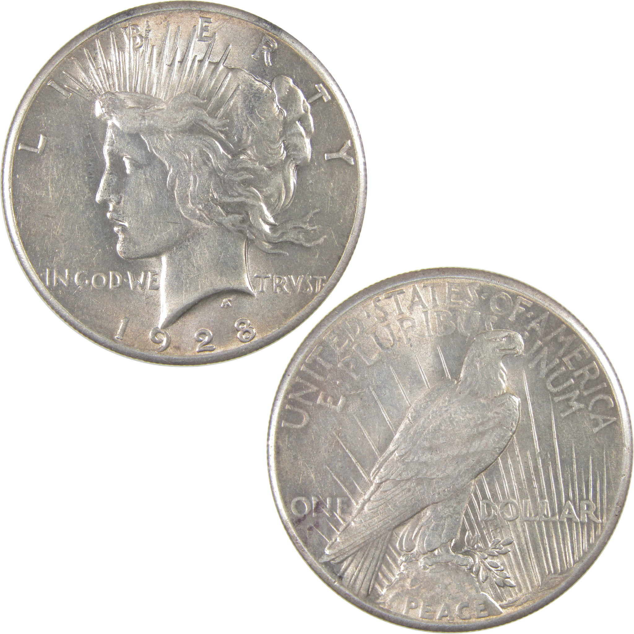 1928 Peace Dollar AU About Uncirculated Silver $1 Coin SKU:I17182