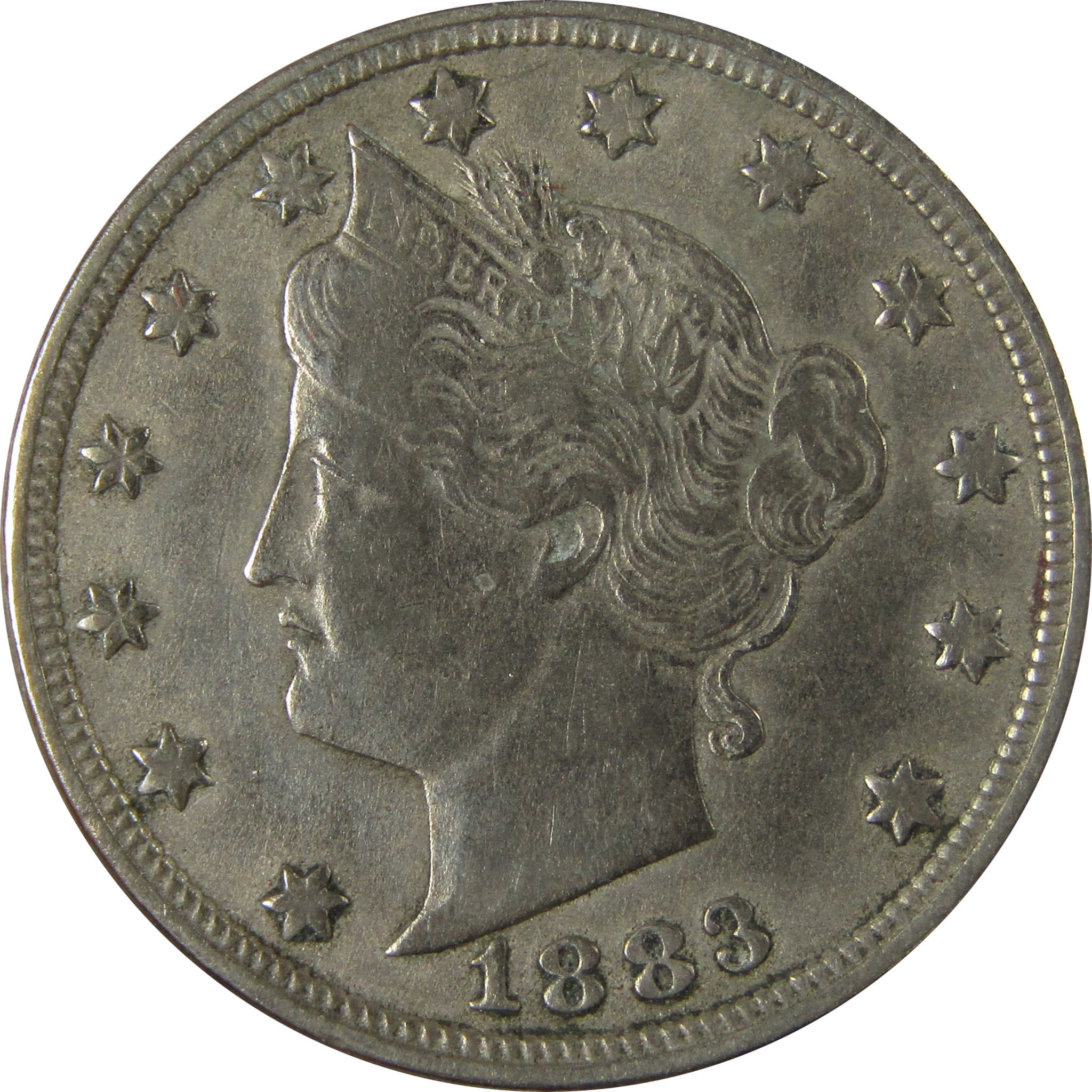 1883 No Cents Liberty Head V Nickel VF Very Fine Details SKU:I26524