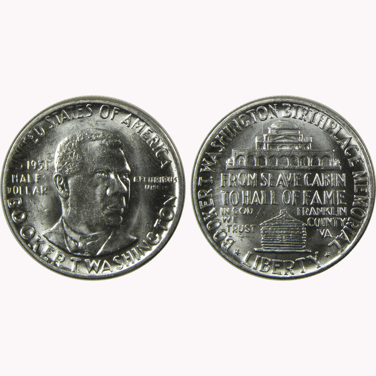 1951 PDS Booker T Washington 50c 3 Coin All Mint Set BU Choice Unc