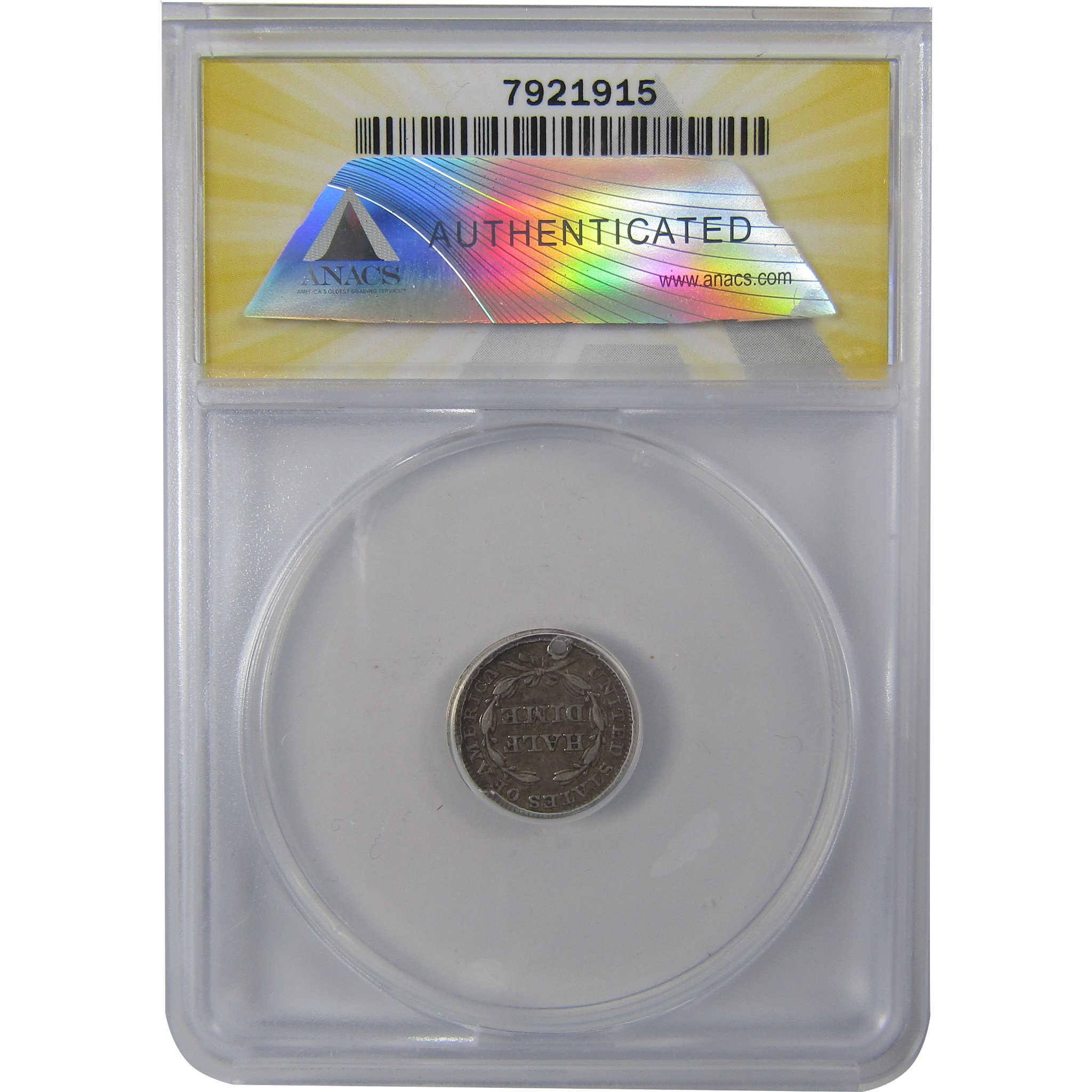 1853 Arrows Seated Liberty Half Dime EF 40 Details ANACS SKU:I24422