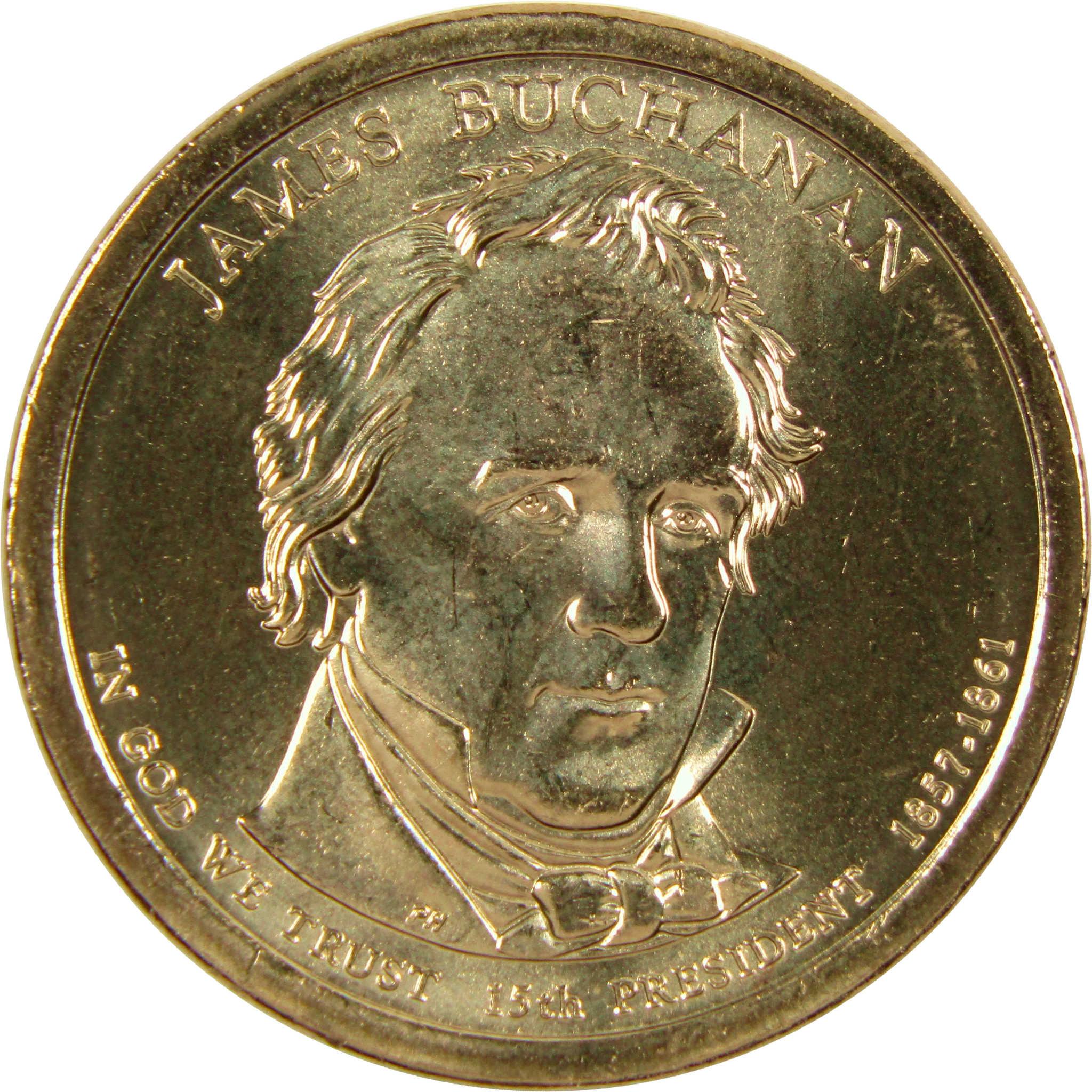 2010 P James Buchanan Presidential Dollar BU Uncirculated $1 Coin