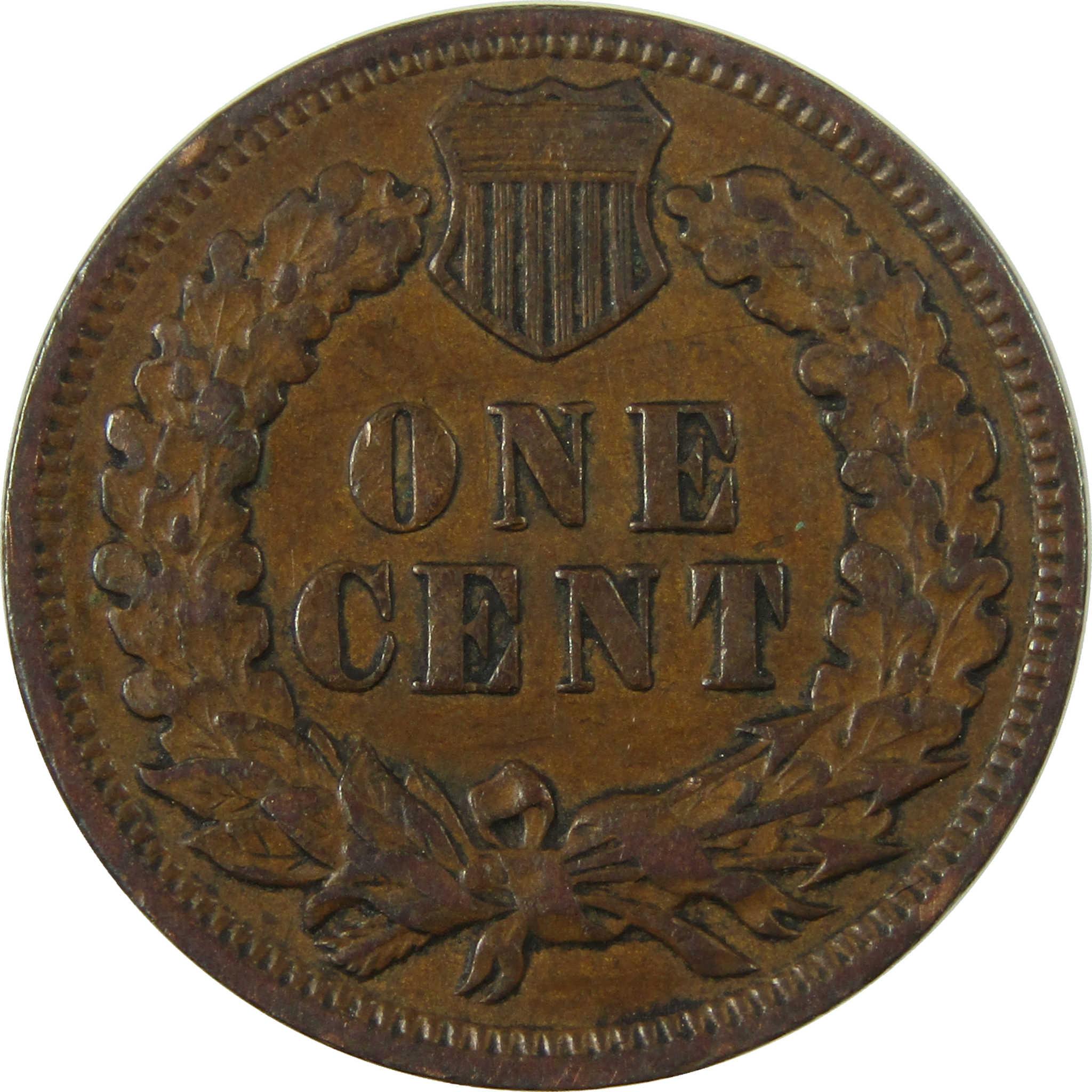 1892 Indian Head Cent AU About Uncirculated Penny 1c Coin SKU:I26930