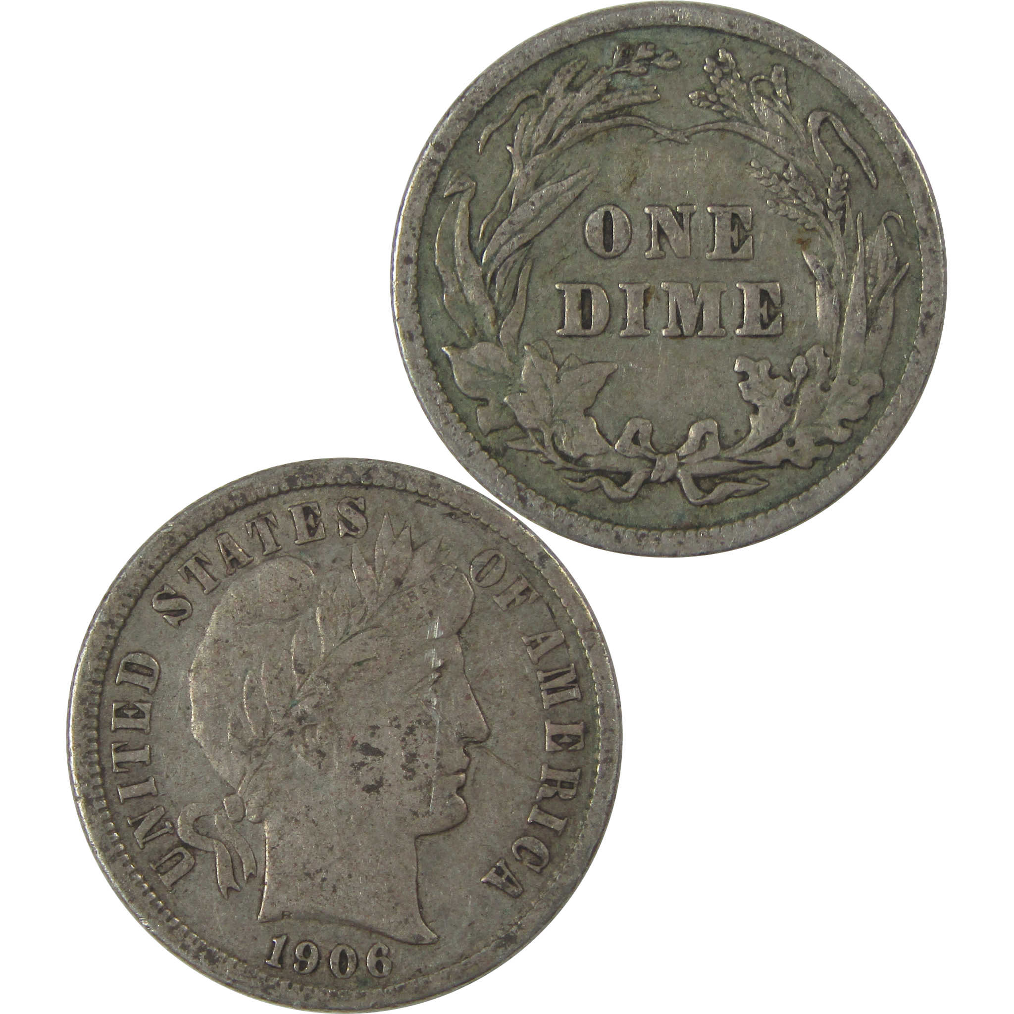 1906 Barber Dime XF EF Extremely Fine Silver 10c Coin SKU:I21116