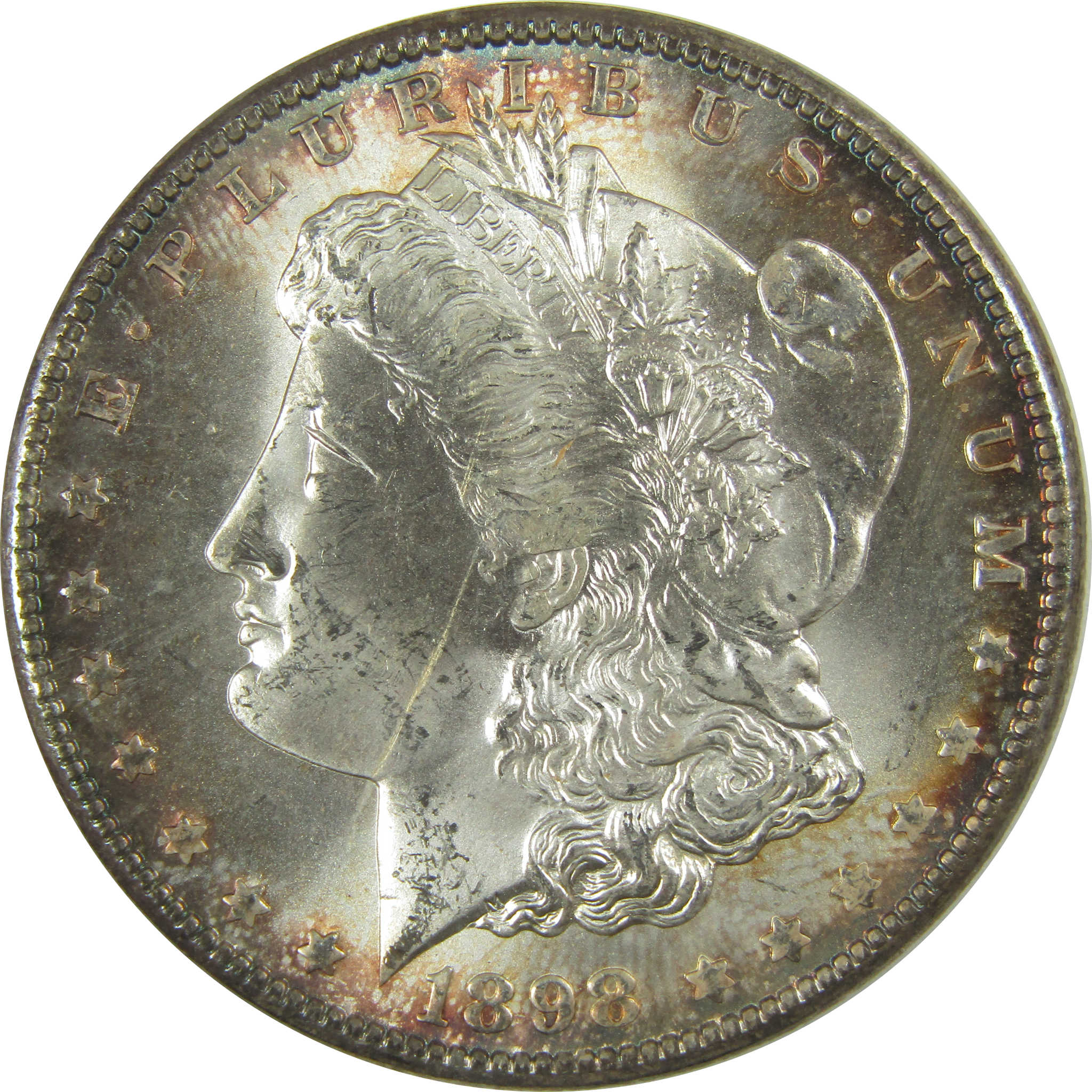 1898 O Morgan Dollar BU Choice Uncirculated Silver Toned SKU:I19629