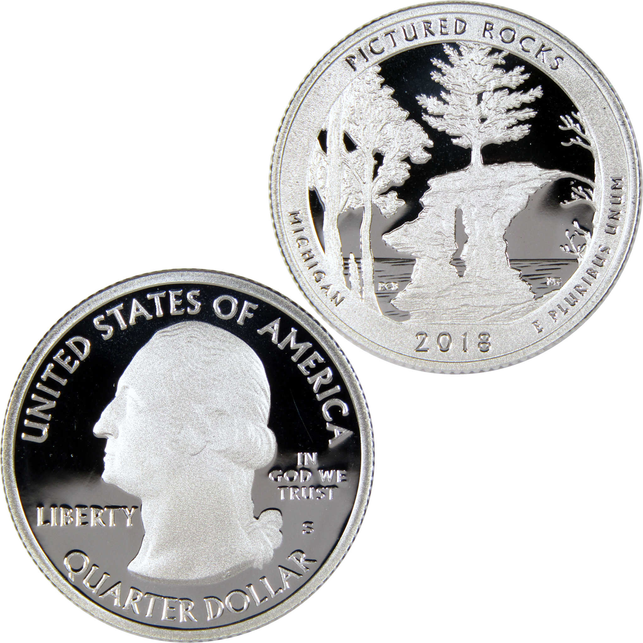 2018 S Pictured Rocks National Lakeshore Quarter Silver Proof 25c Coin