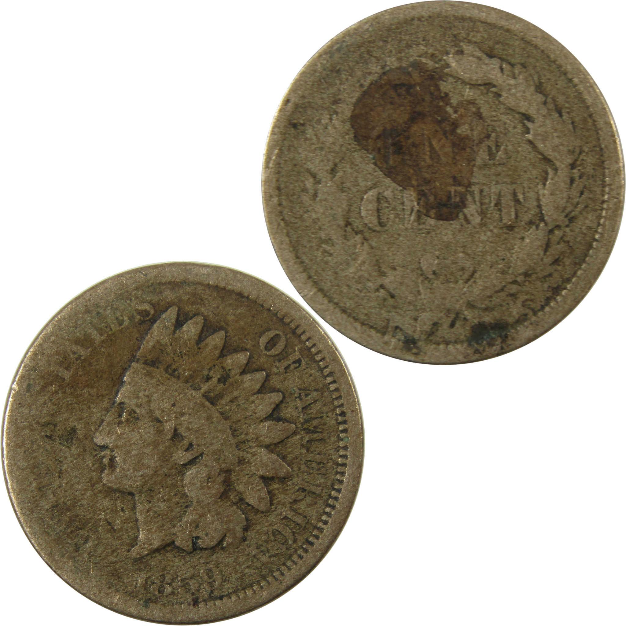 1859 Indian Head Cent AG About Good Penny 1c Coin SKU:CP1317