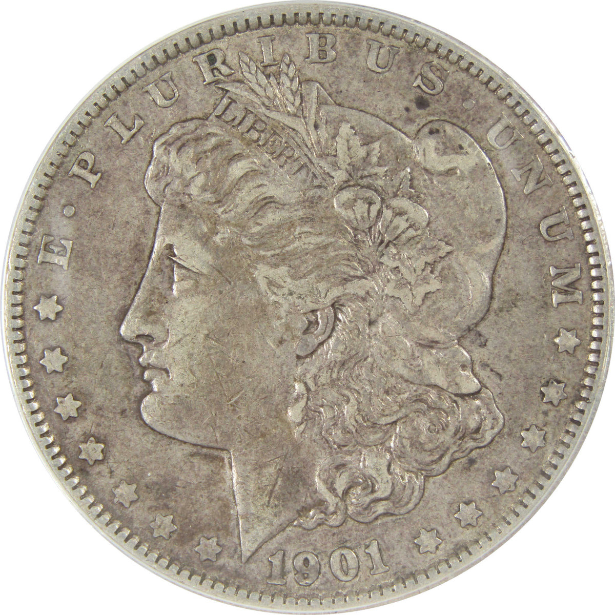 1901 Morgan Silver Dollar EF 45 ANACS $1 Coin Collectible SKU:I28817 - Morgan coin - Morgan silver dollar - Morgan silver dollar for sale - Profile Coins & Collectibles