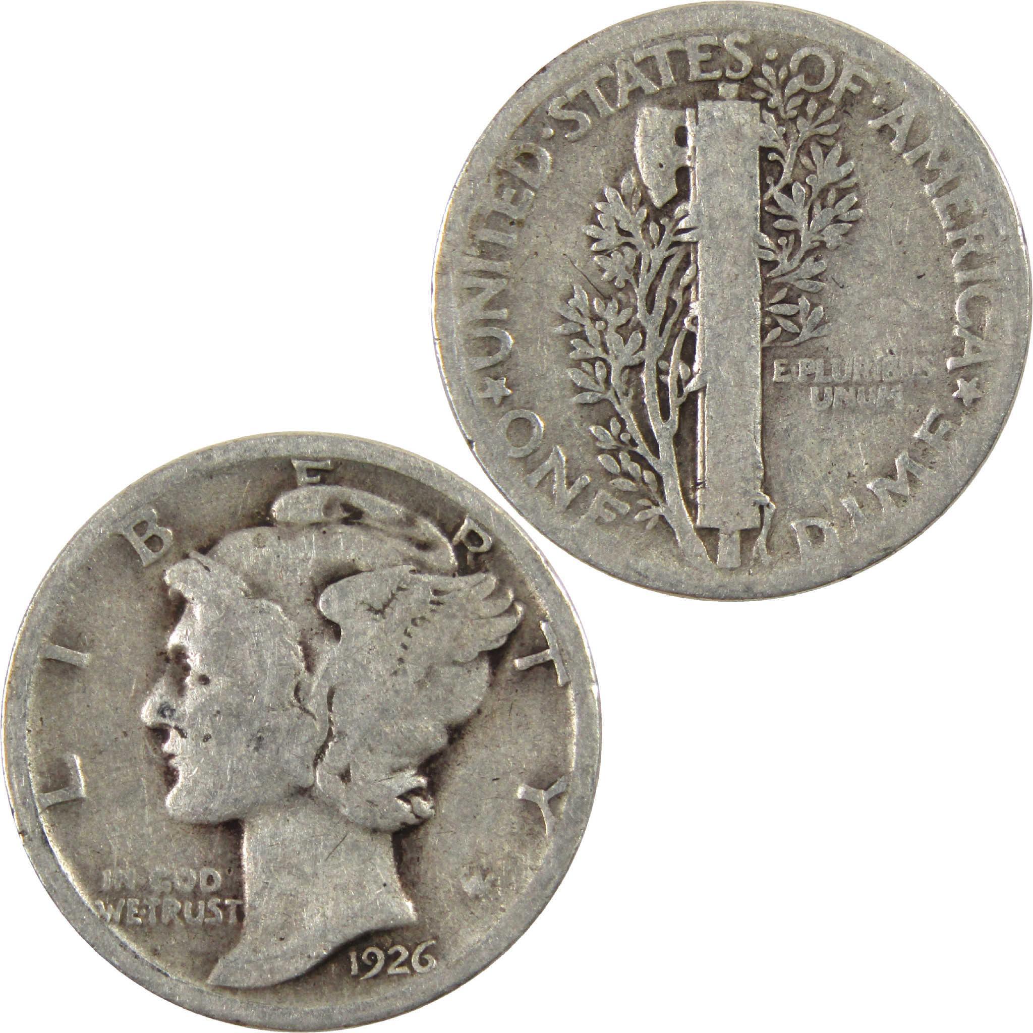 1926 Mercury Dime G Good Silver 10c Coin