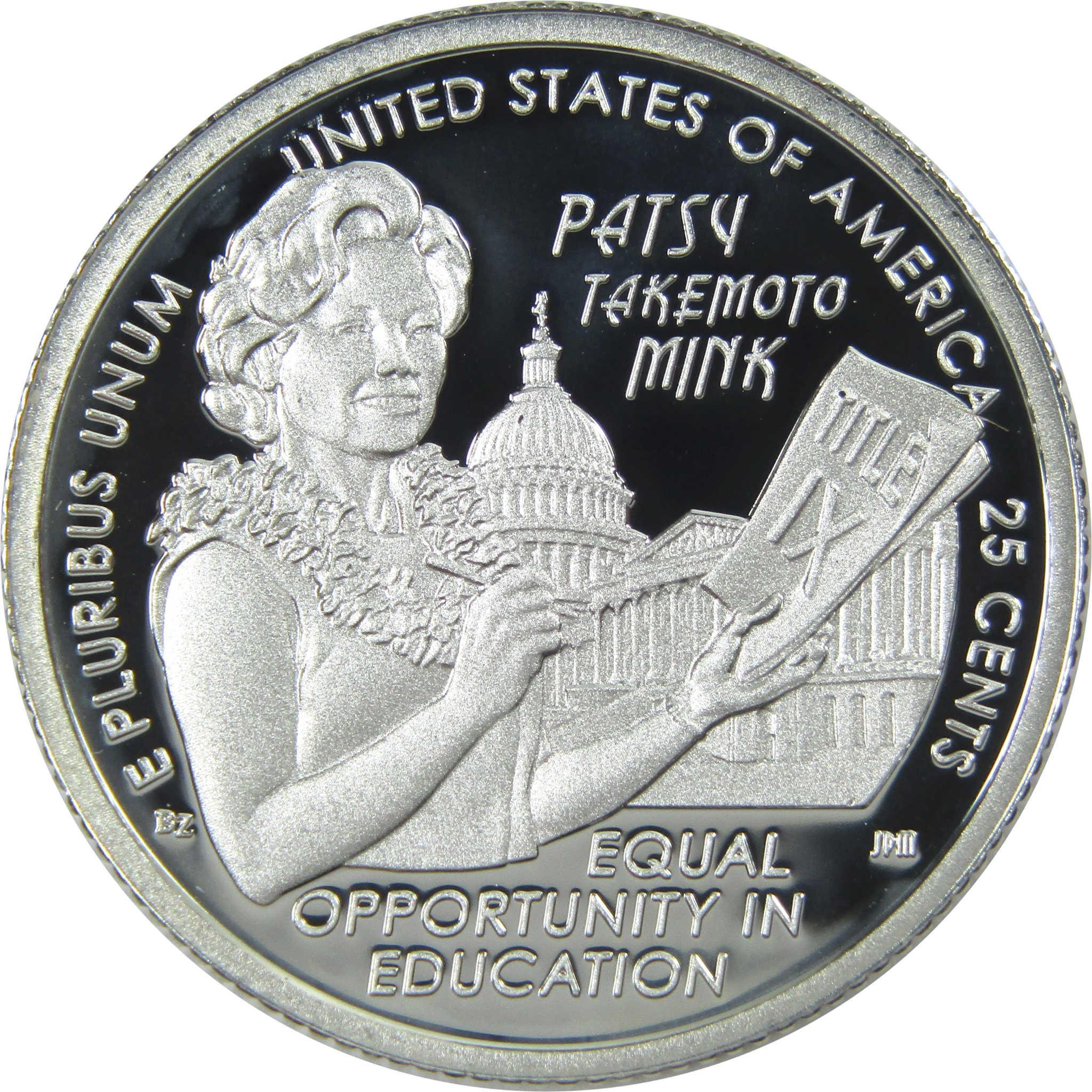 2024 S Patsy Takemoto American Women Quarter .999 Silver 25c Proof