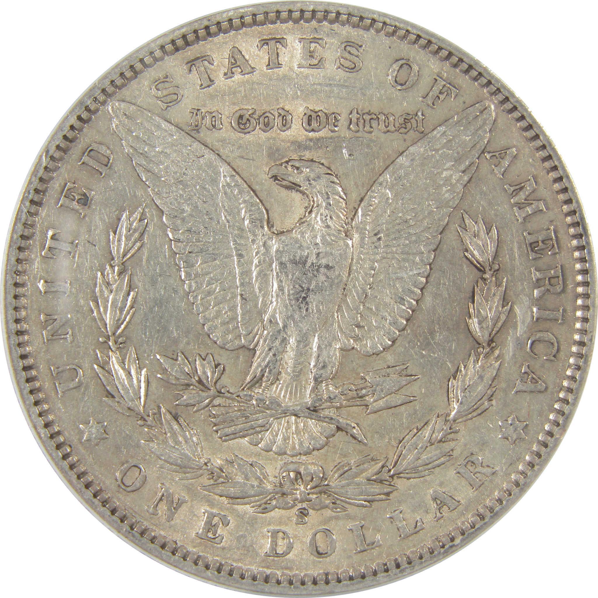 1899 S Morgan Dollar AU 50 Details ANACS Silver $1 Coin SKU:I19107 - Morgan coin - Morgan silver dollar - Morgan silver dollar for sale - Profile Coins & Collectibles