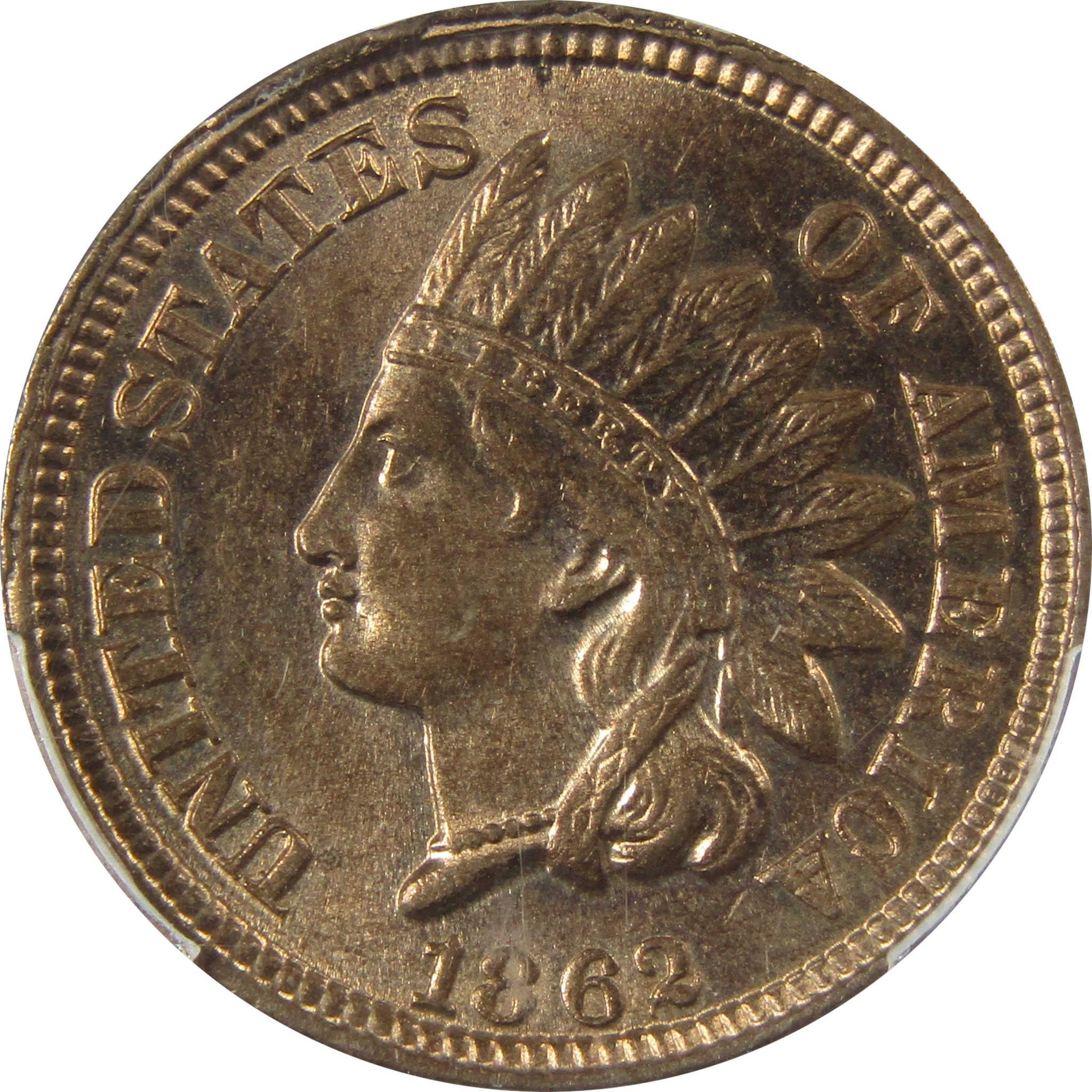 1862 Indian Head Cent MS 62 PCGS Penny Uncirculated 1c Coin SKU:I25914