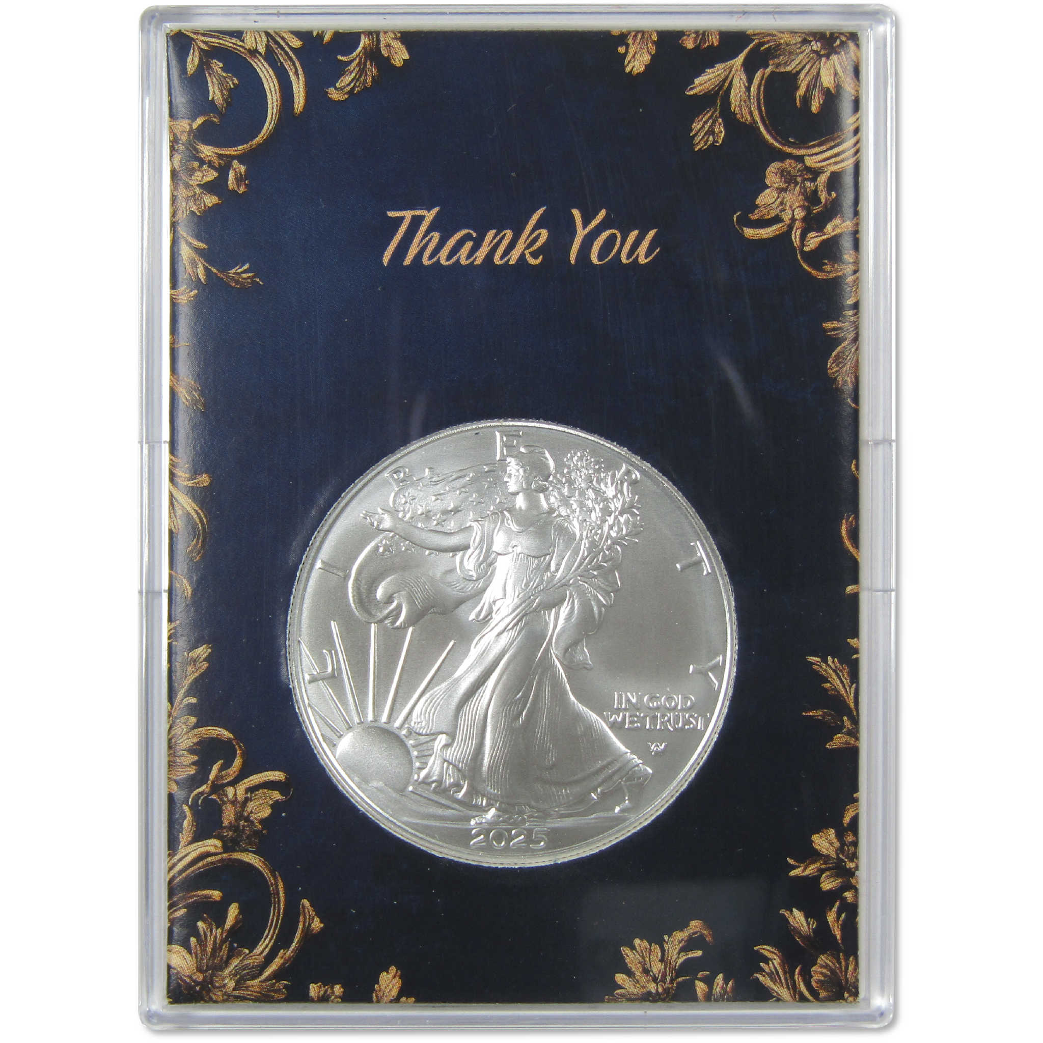 2025 American Silver Eagle Uncirculated Coin with Thank You Holder
