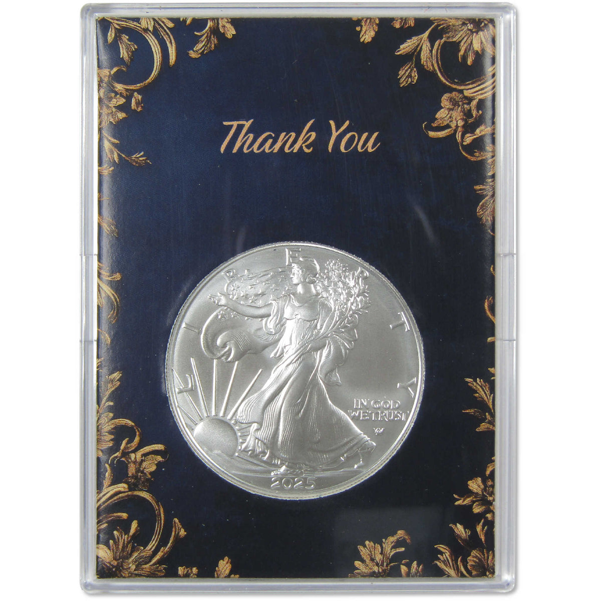 2025 American Silver Eagle Uncirculated with Thank You Holder