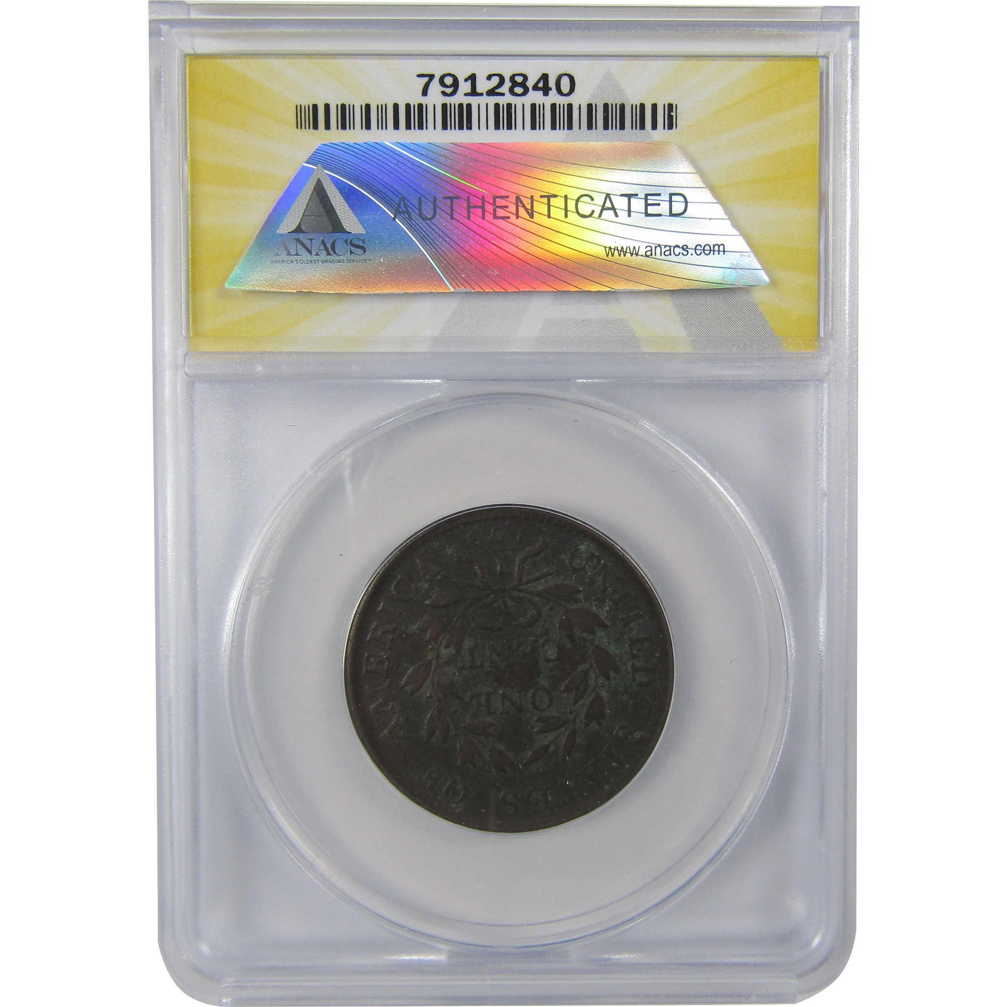 1802 S-242 Draped Bust Copper Large Cent VF 20 Detail ANACS SKU:I25467