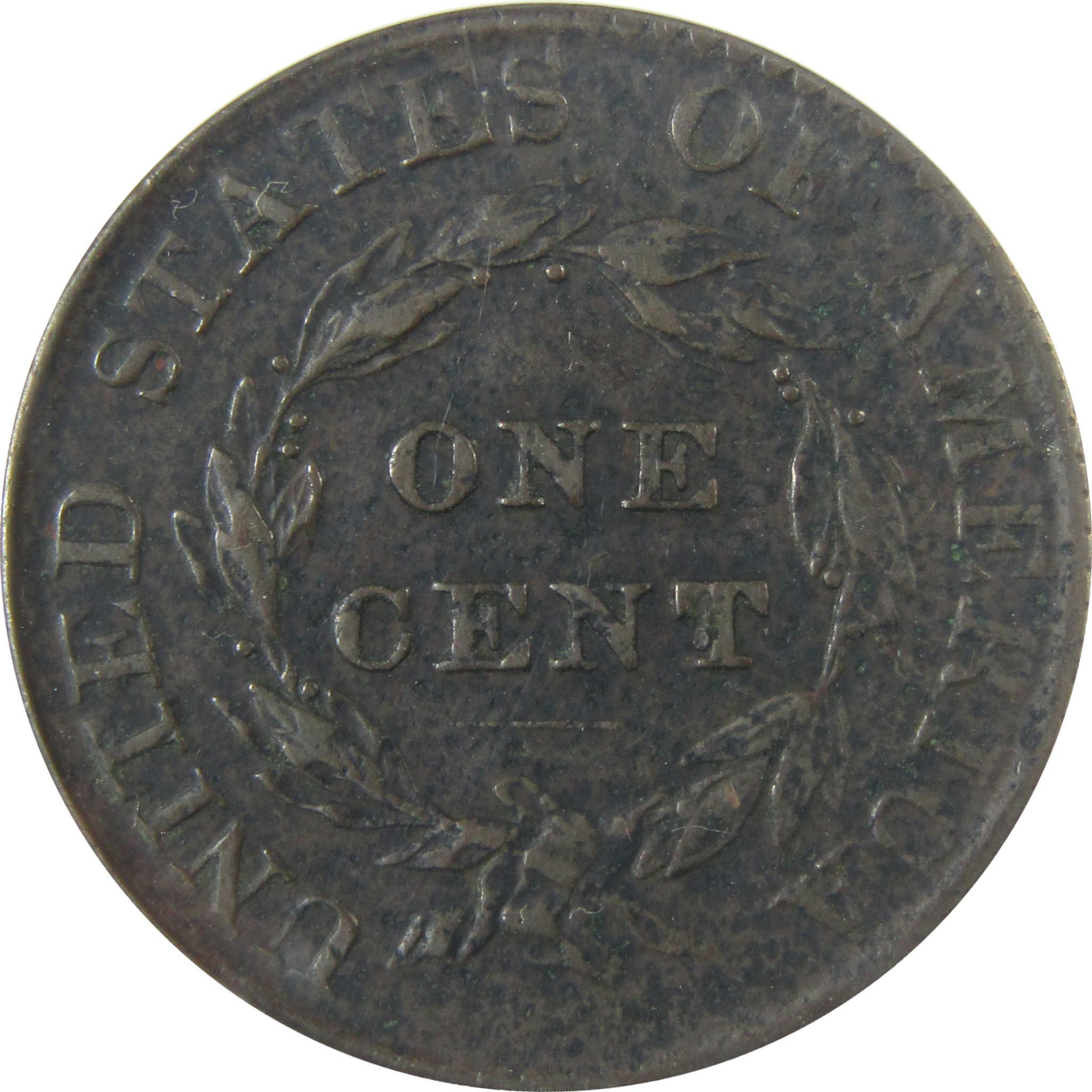 1824 Coronet Head Copper Large Cent EF 40 Details ANACS SKU:I27982