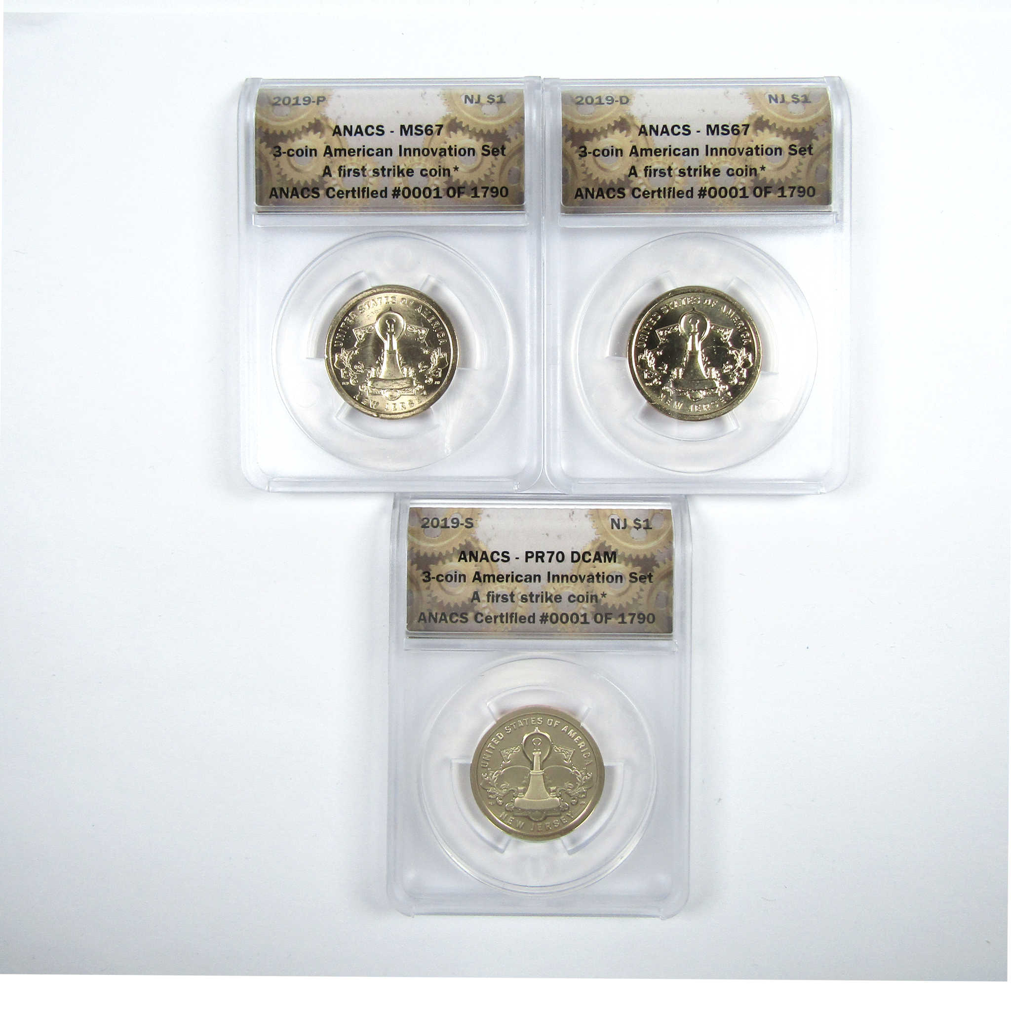 2019 PDS Light Bulb American Innovation Dollar Set ANACS SKU:CPC6116