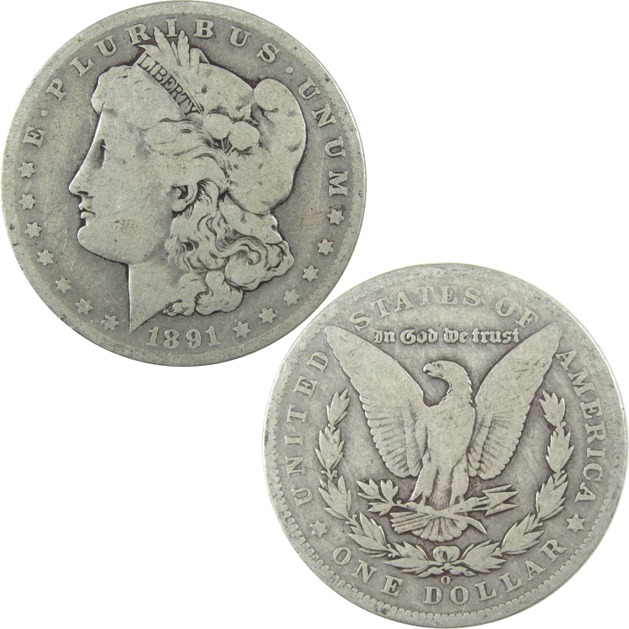 1891 O VAM-1A1 E on Rev Top 100 Morgan Dollar VG Details SKU:I25348 - Morgan coin - Morgan silver dollar - Morgan silver dollar for sale - Profile Coins & Collectibles