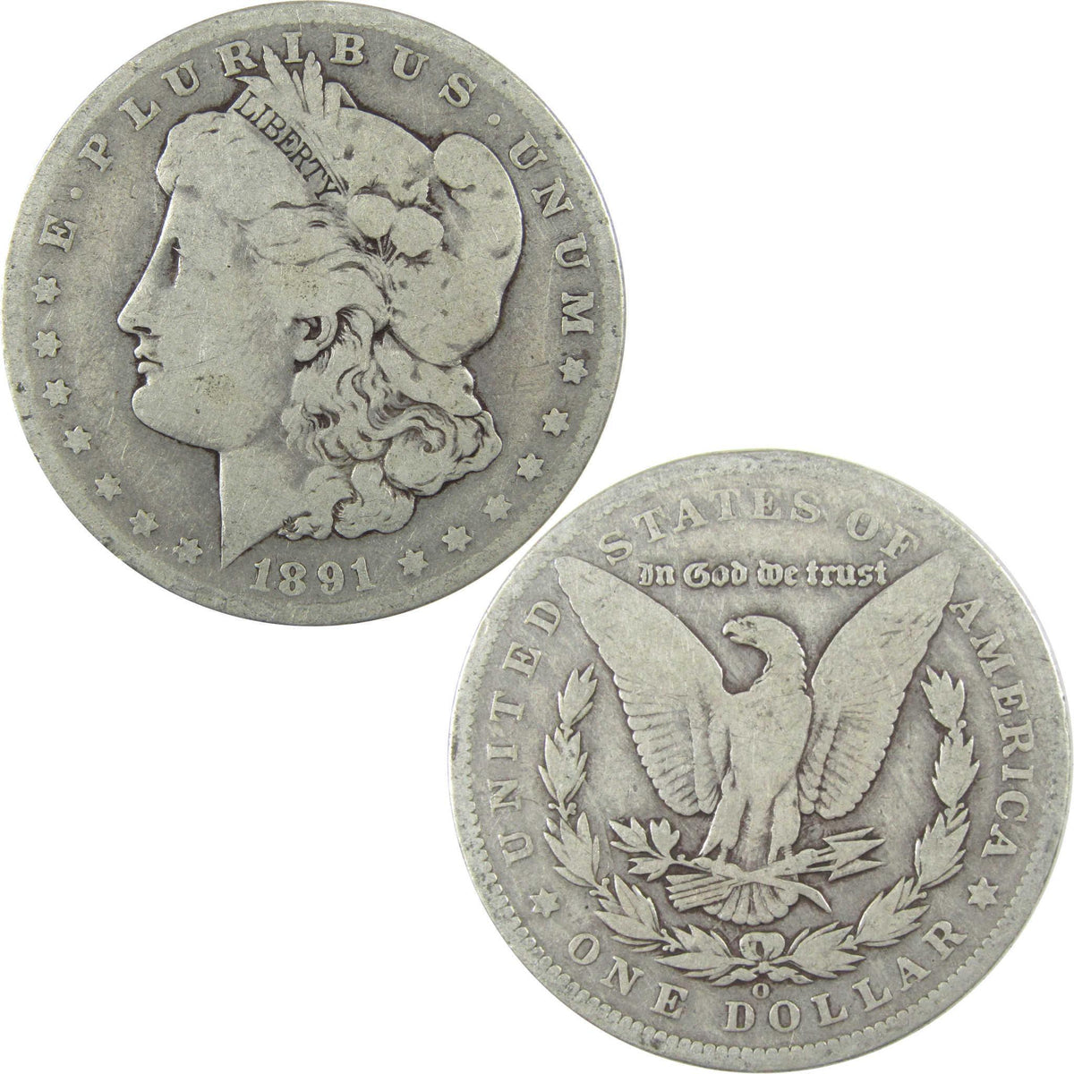 1891 O VAM-1A1 E on Rev Top 100 Morgan Dollar VG Details SKU:I25348 - Morgan coin - Morgan silver dollar - Morgan silver dollar for sale - Profile Coins & Collectibles