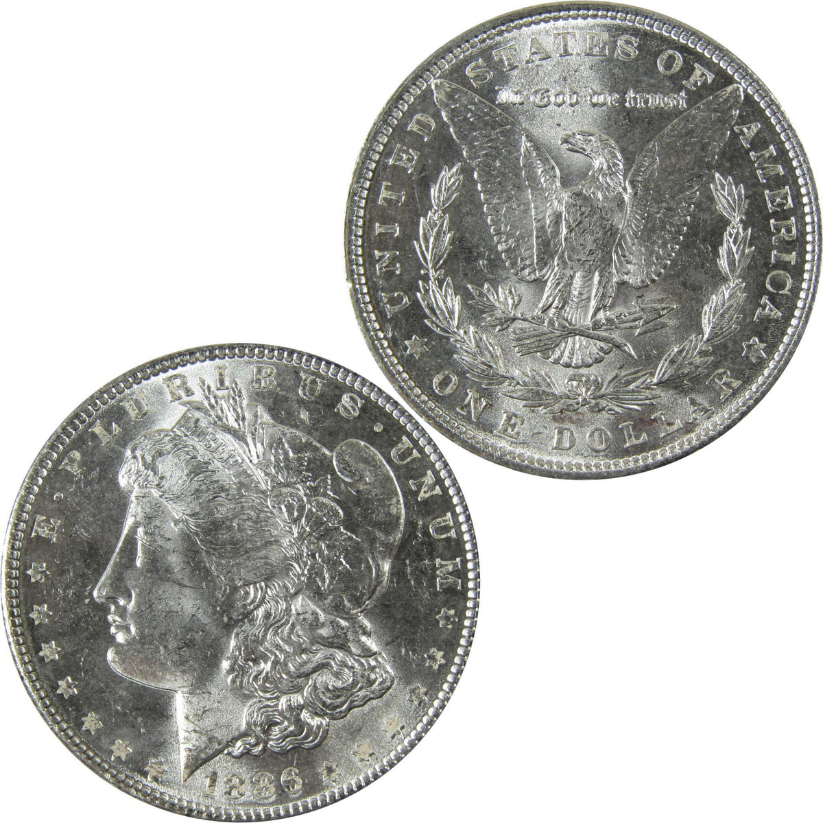 1886 Morgan Silver Dollar Uncirculated Mint State $1 Coin SKU:CP471 - Morgan coin - Morgan silver dollar - Morgan silver dollar for sale - Profile Coins & Collectibles
