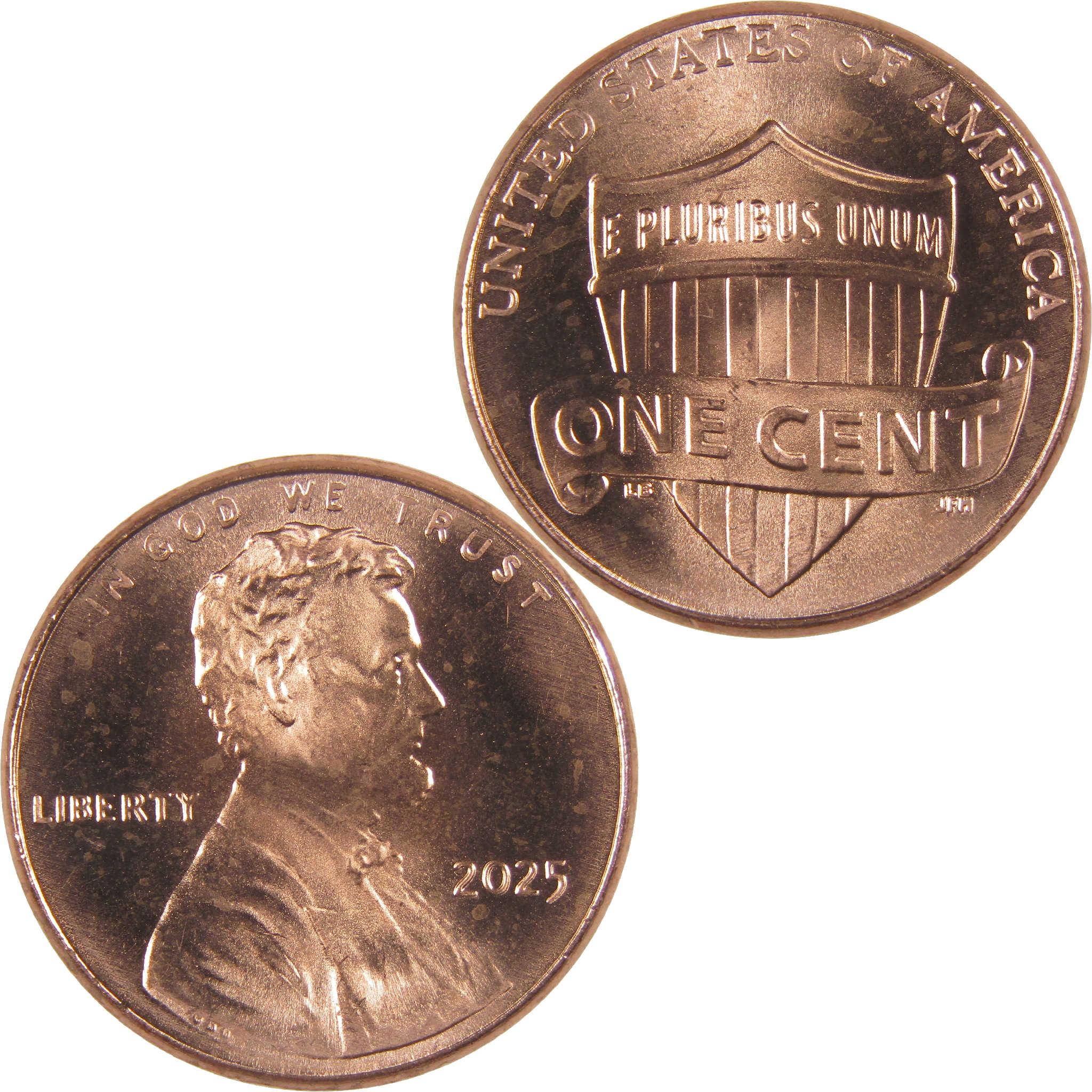 2025 Lincoln Shield Cent Uncirculated Penny 1c Coin