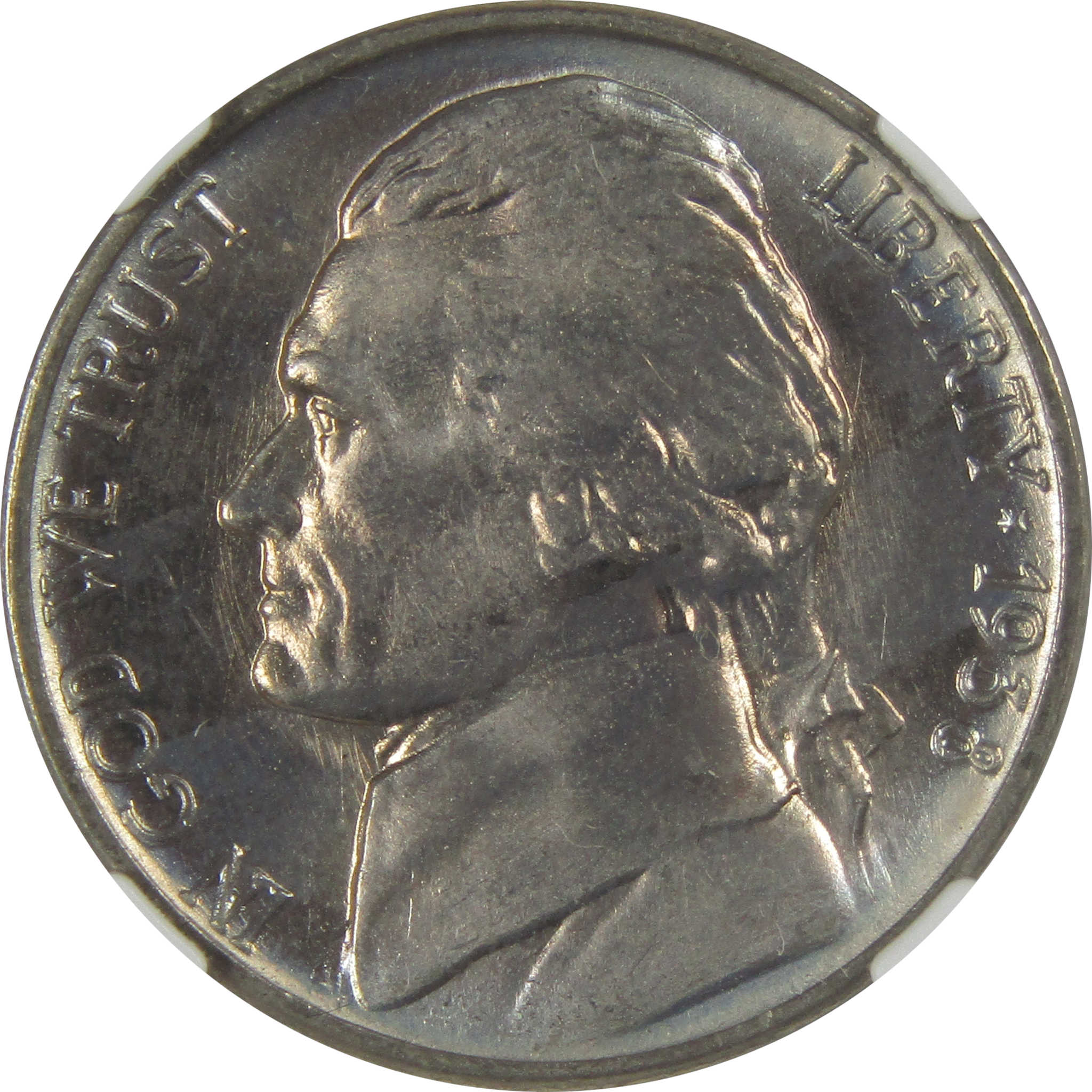 1938 Jefferson Nickel MS 66 5FS NGC Original Bag Fragment SKU:I23487