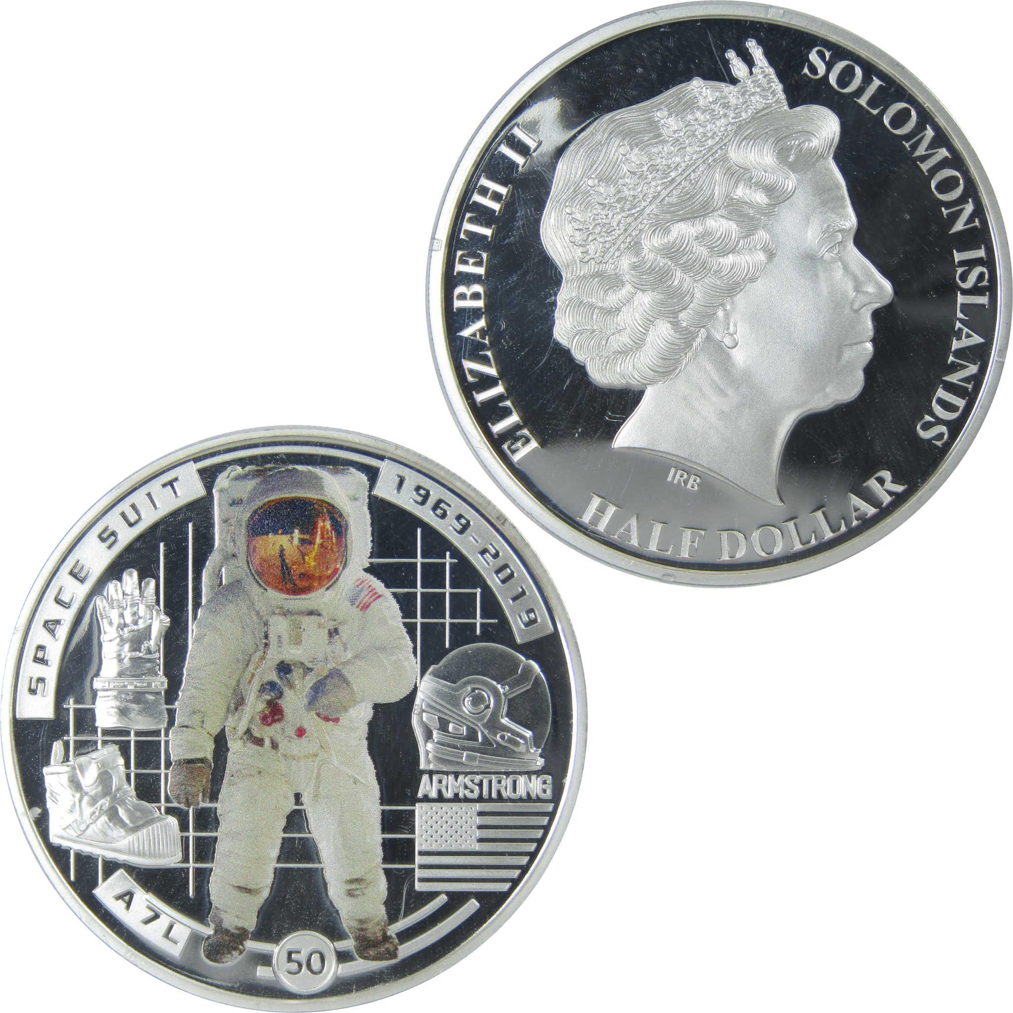 50th Anniversary of Moon Landing Space Suit Proof 2019 Solomon Islands