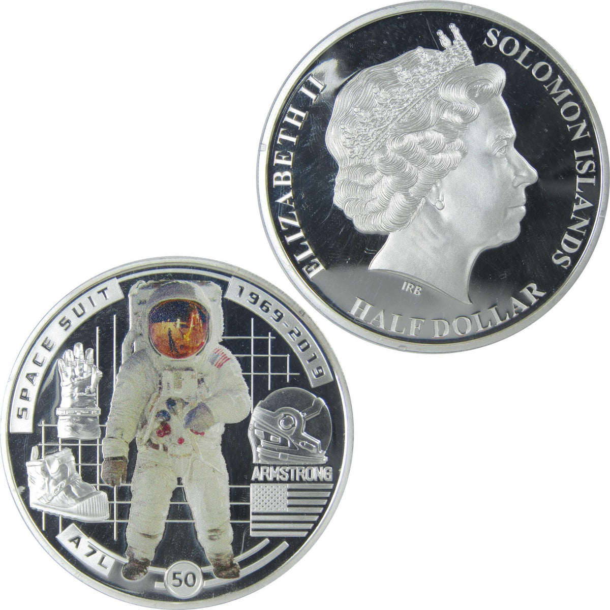 50th Anniversary of Moon Landing Space Suit Proof 2019 Solomon Islands
