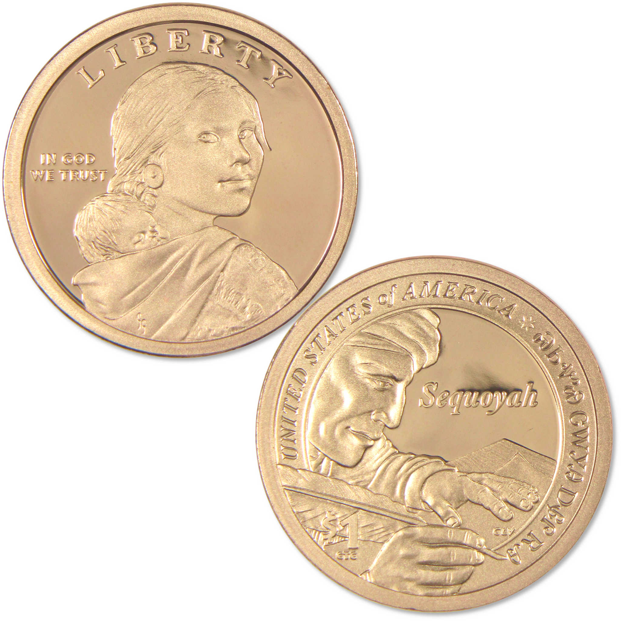 2017 S Sequoyah Native American Dollar Choice Proof $1 Coin