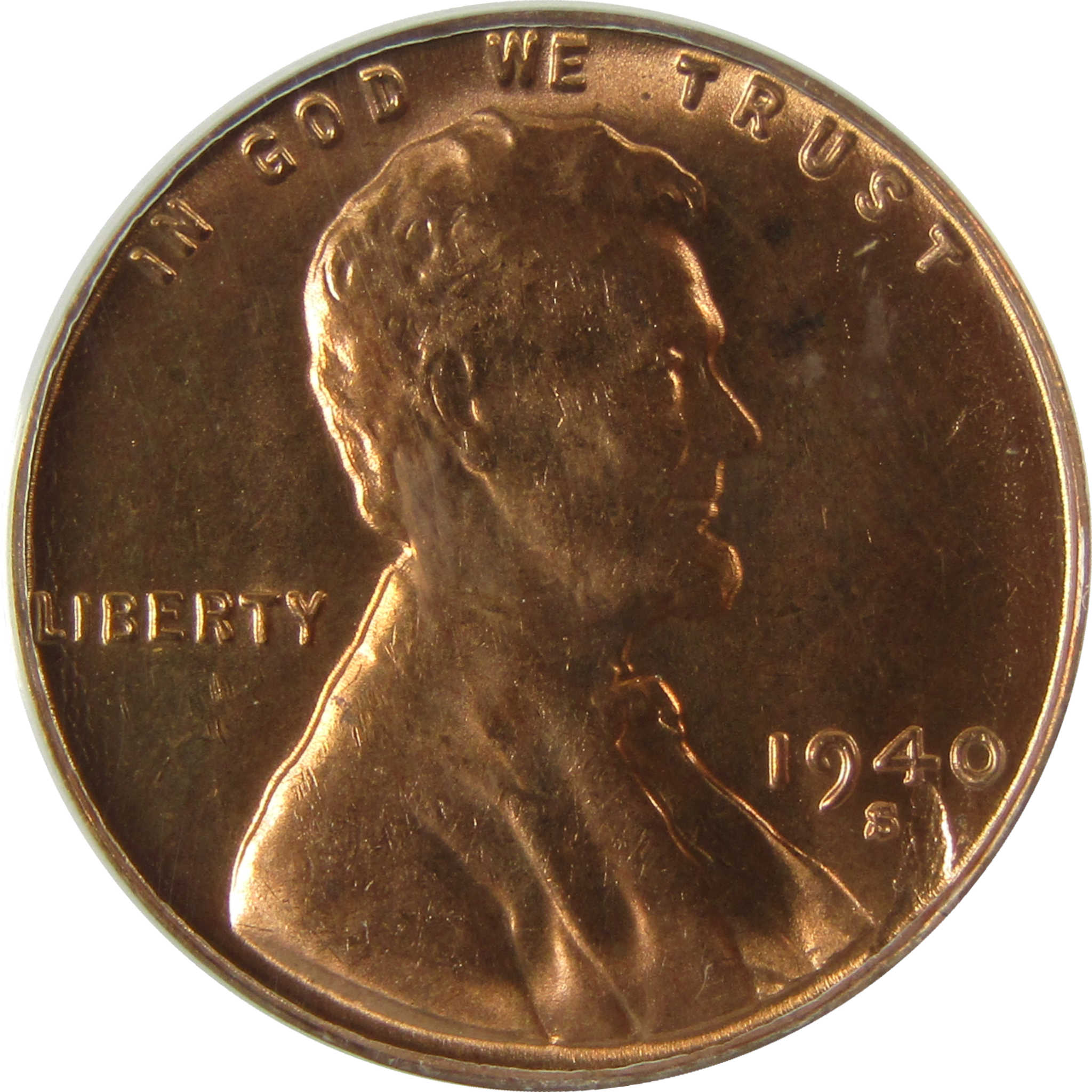 1940 S Lincoln Wheat 1c MS 65 RD ANACS Lamination Error SKU:I28424