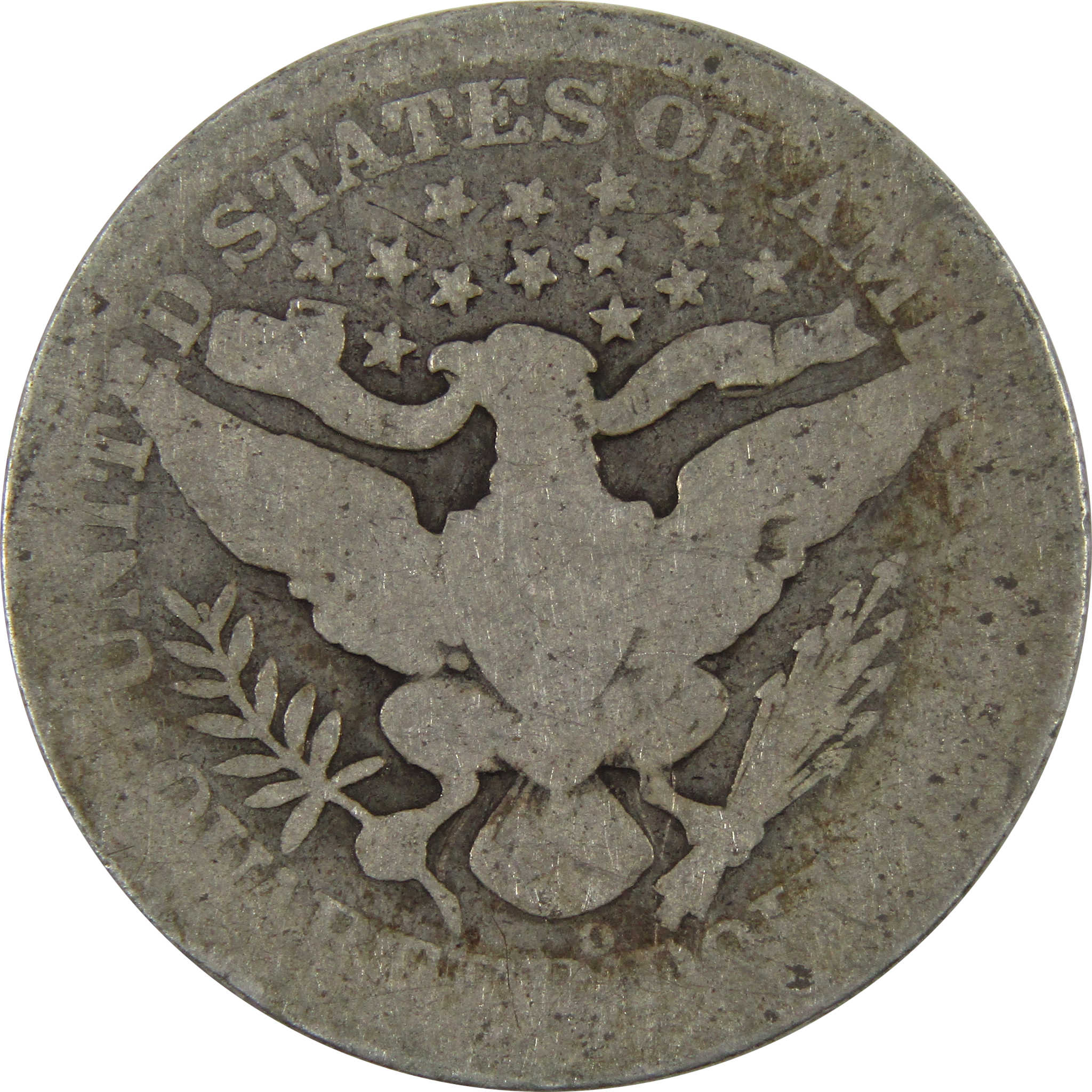 1905 O Barber Quarter AG About Good 90% Silver 25c Coin SKU:I8849