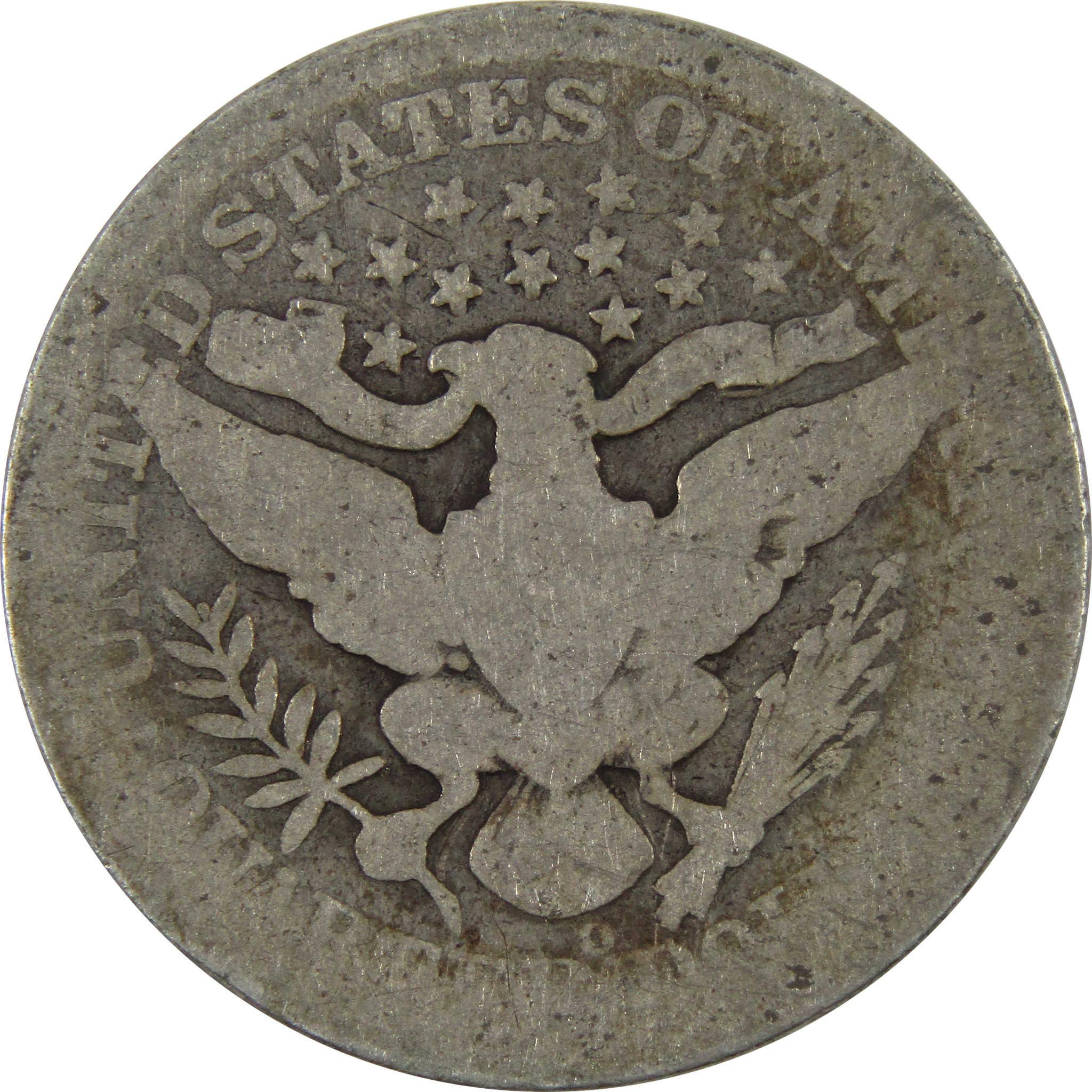 1905 O Barber Quarter AG About Good 90% Silver 25c Coin SKU:I8849