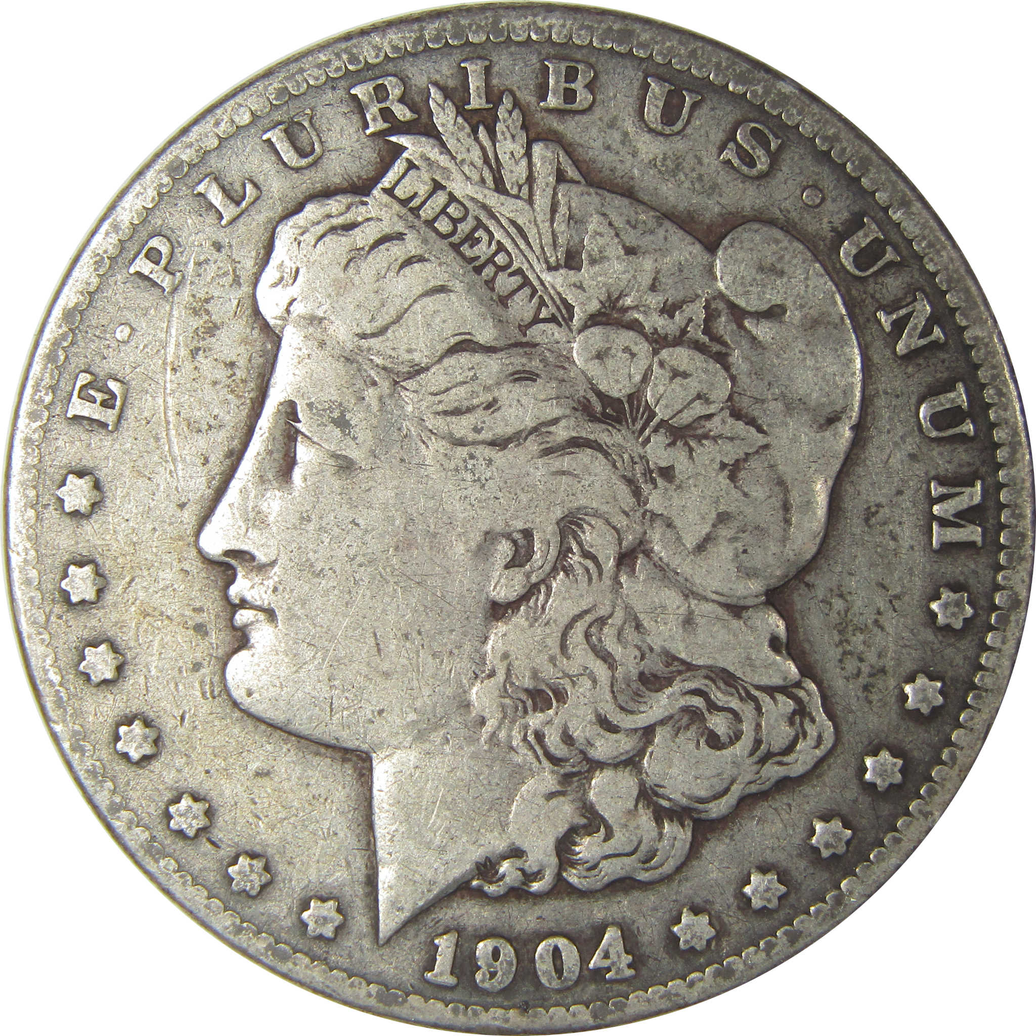 1904 S Morgan Dollar F Fine Silver $1 Coin SKU:I22511 - Morgan coin - Morgan silver dollar - Morgan silver dollar for sale - Profile Coins & Collectibles