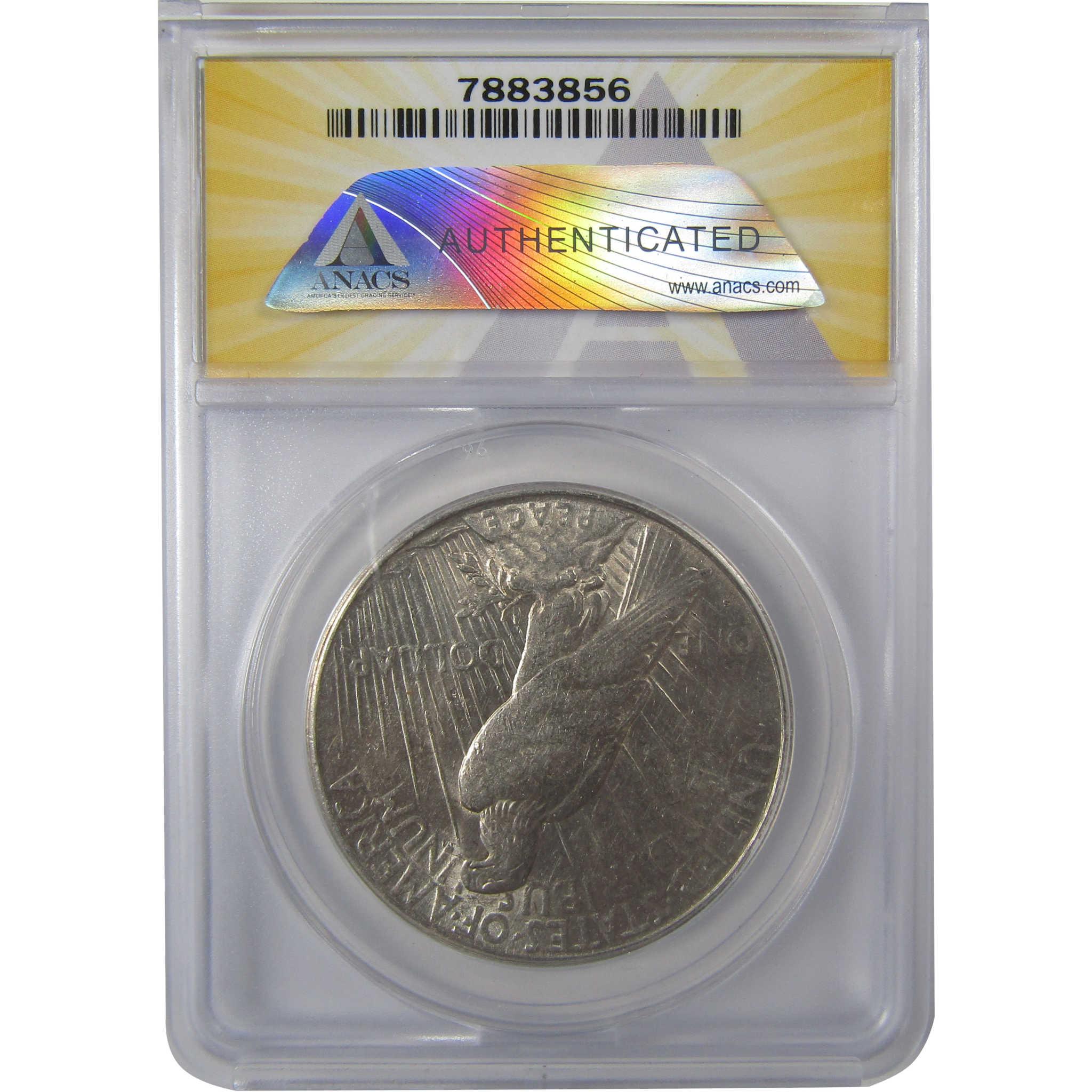 1925 S Peace Silver Dollar EF 45 ANACS $1 Coin SKU:I24995