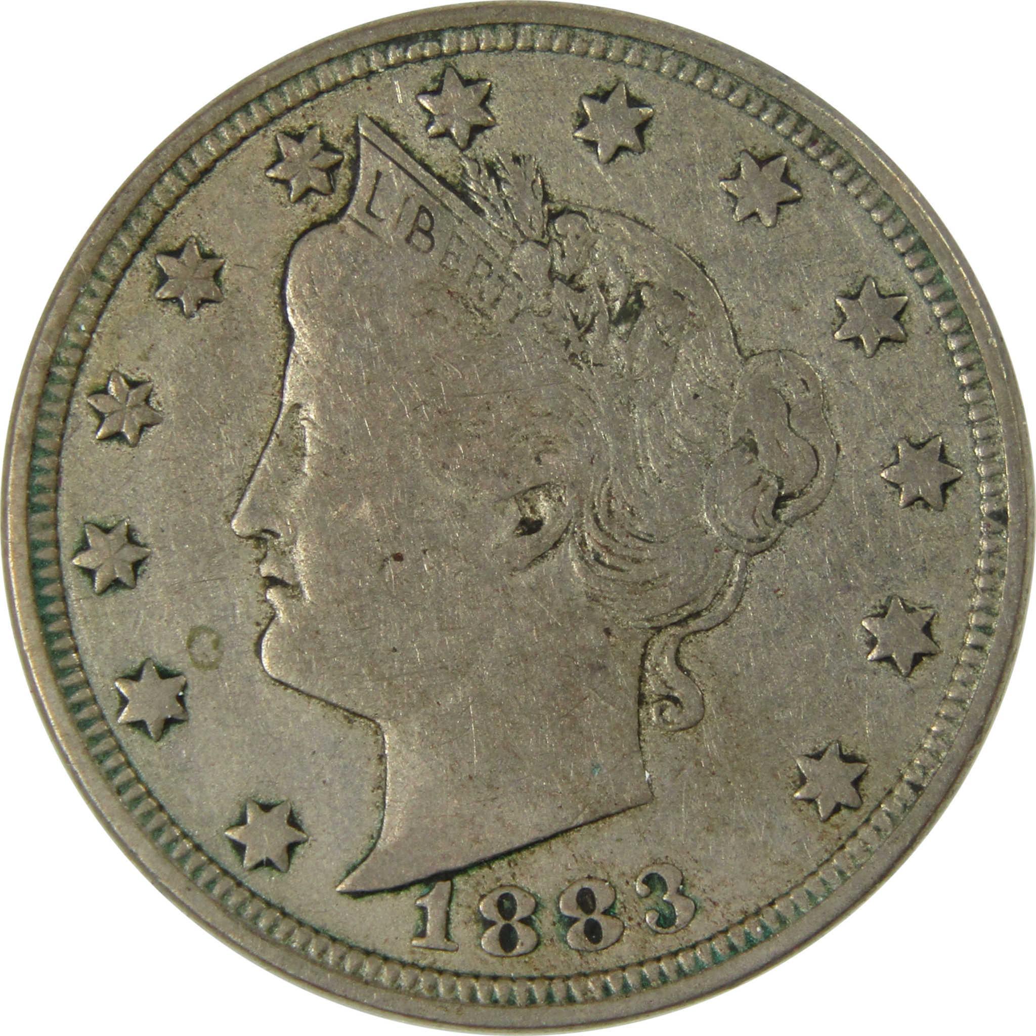 1883 No Cents Liberty Head V Nickel VF Very Fine 5c Coin SKU:I26529