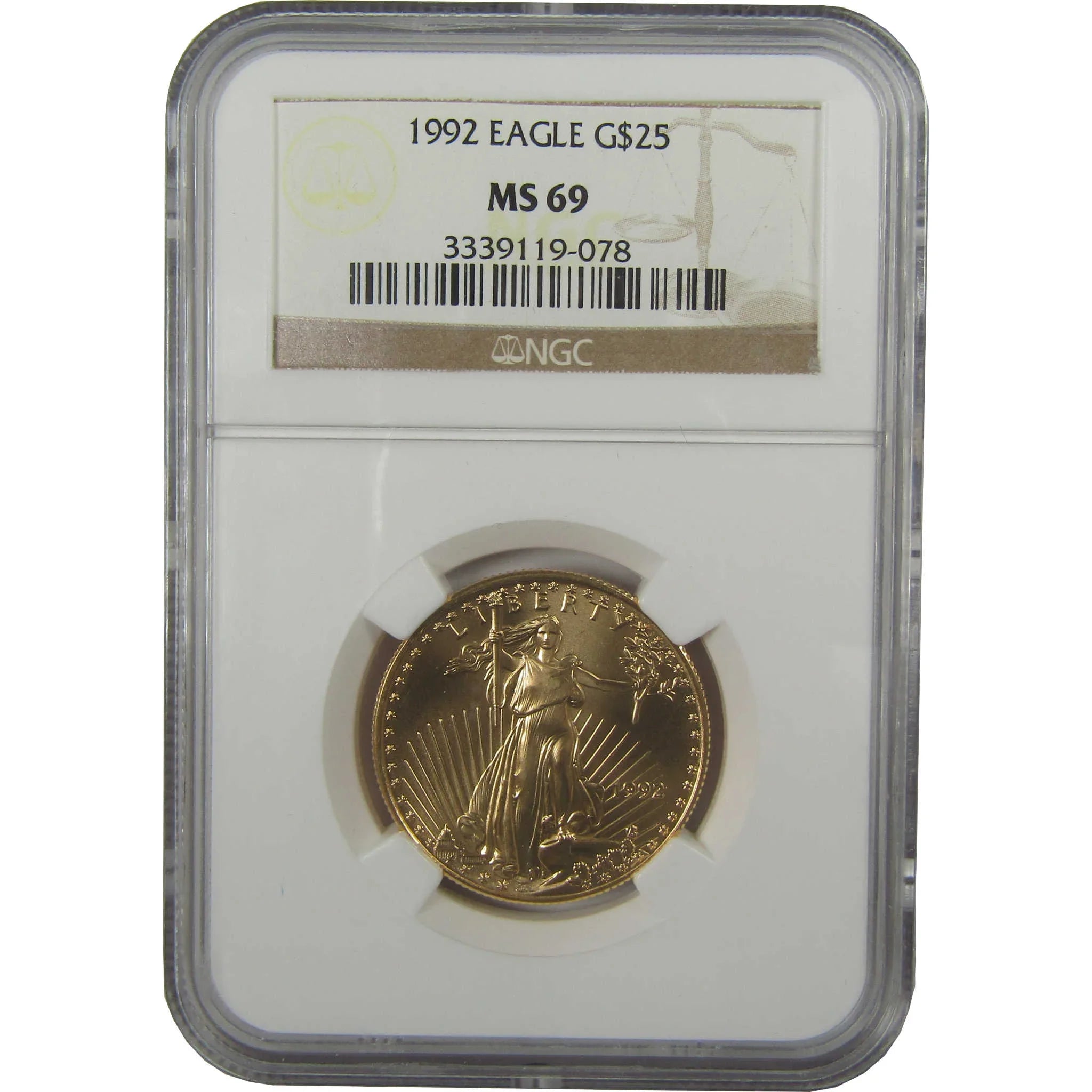1992 American Eagle MS 69 NGC 1/2 oz .9167 Gold Bullion SKU:CPC0836
