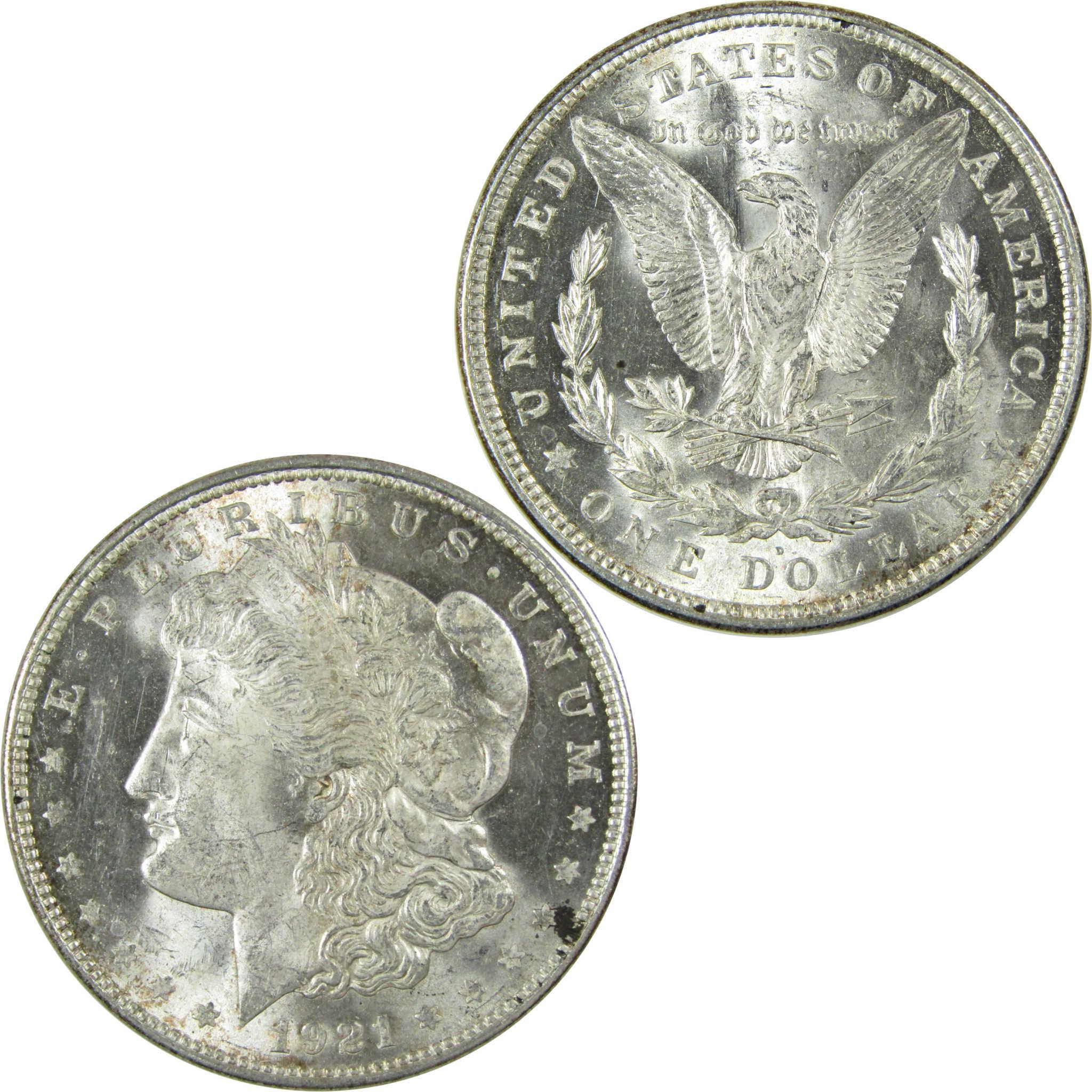 1921 D Morgan Silver Dollar Uncirculated Mint State $1 Coin SKU:CP735 - Morgan coin - Morgan silver dollar - Morgan silver dollar for sale - Profile Coins & Collectibles