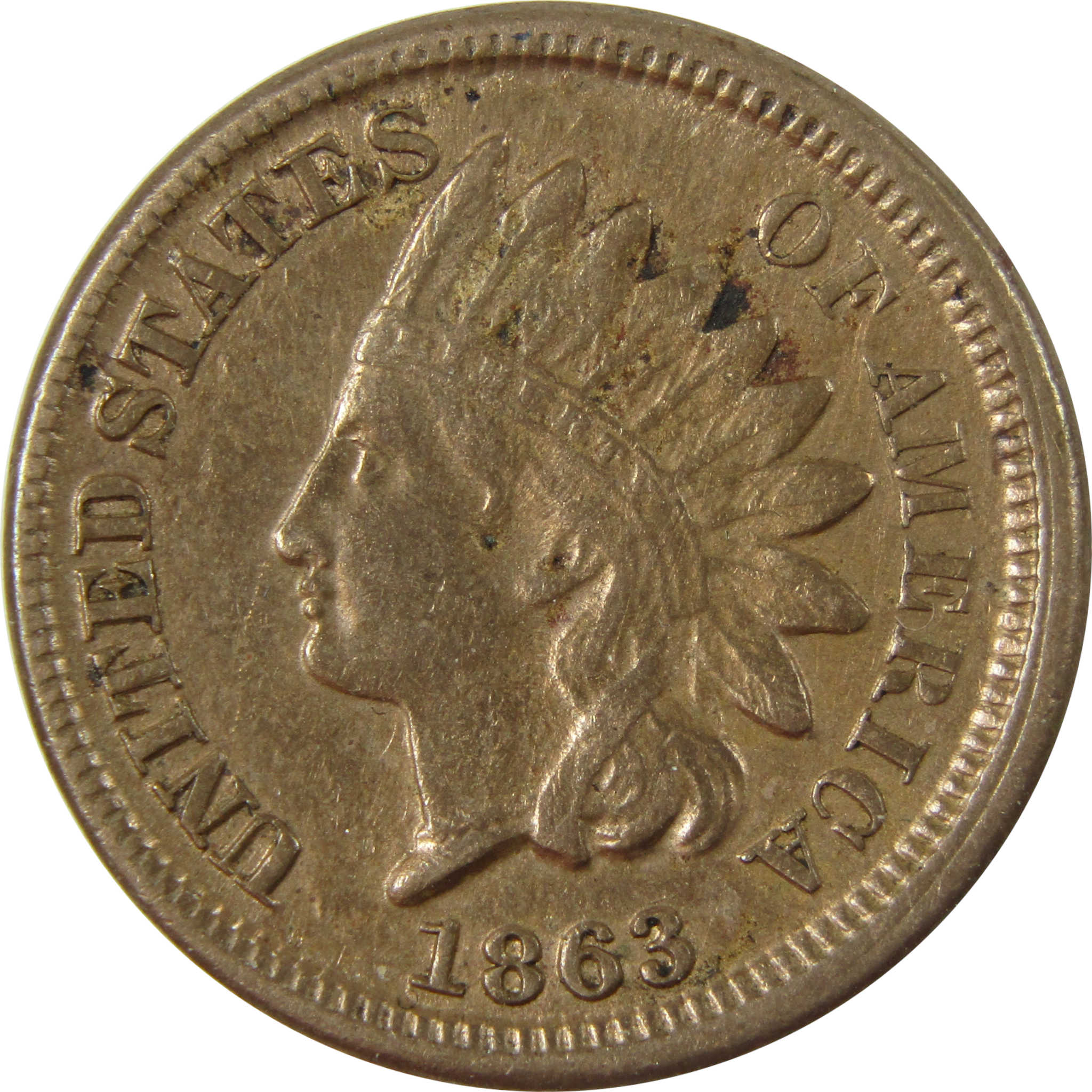 1863 Indian Head Cent XF EF Extremely Fine Penny 1c Coin SKU:CP1254
