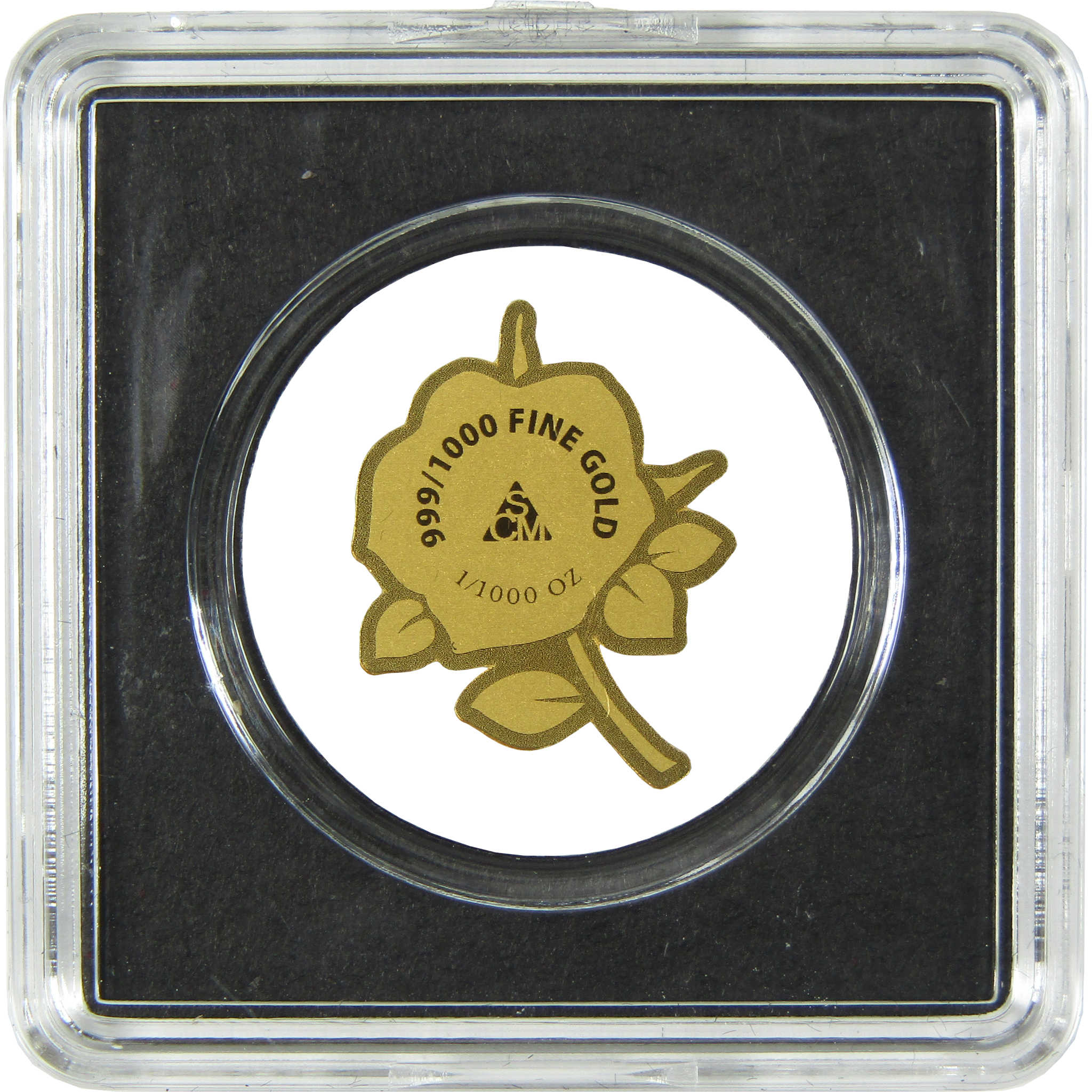 For You Rose in Bloom 1/1000 oz .999 Gold Bar Uncirculated COA