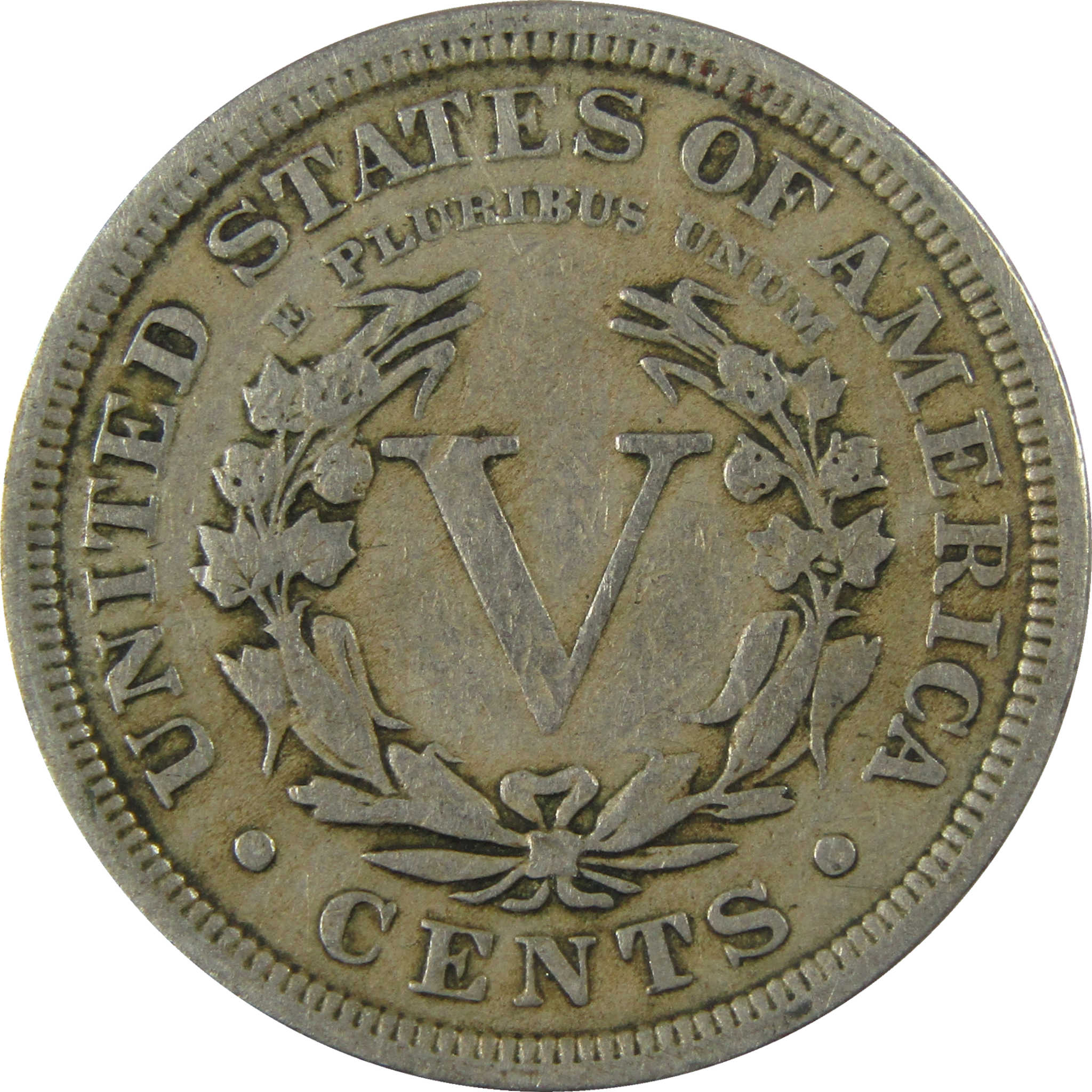 1912 Liberty Head V Nickel F Fine 5c Coin Collectible SKU:I26926