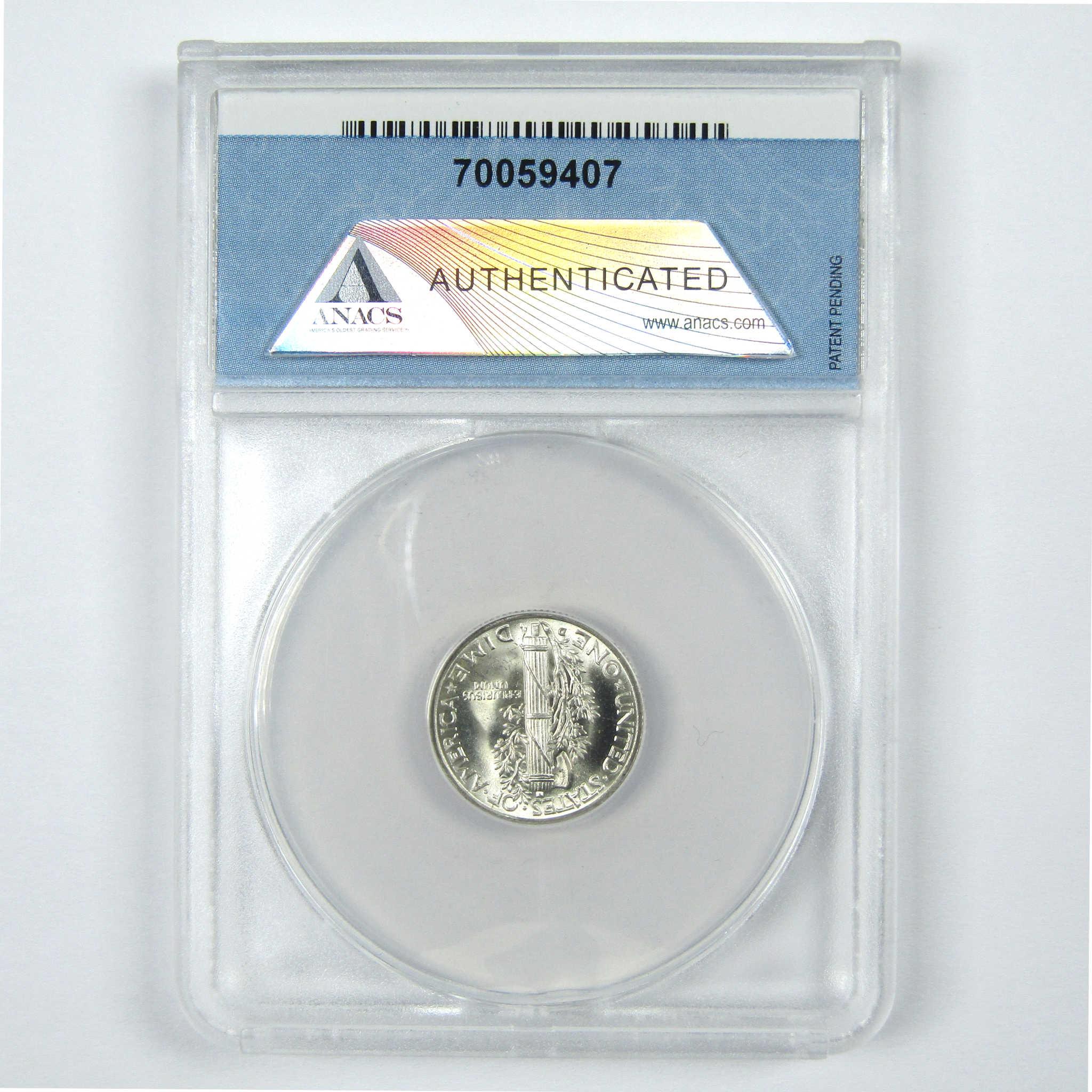 1939 D/D Mercury Dime MS 67 FSB ANACS Silver 10c SKU:I15065