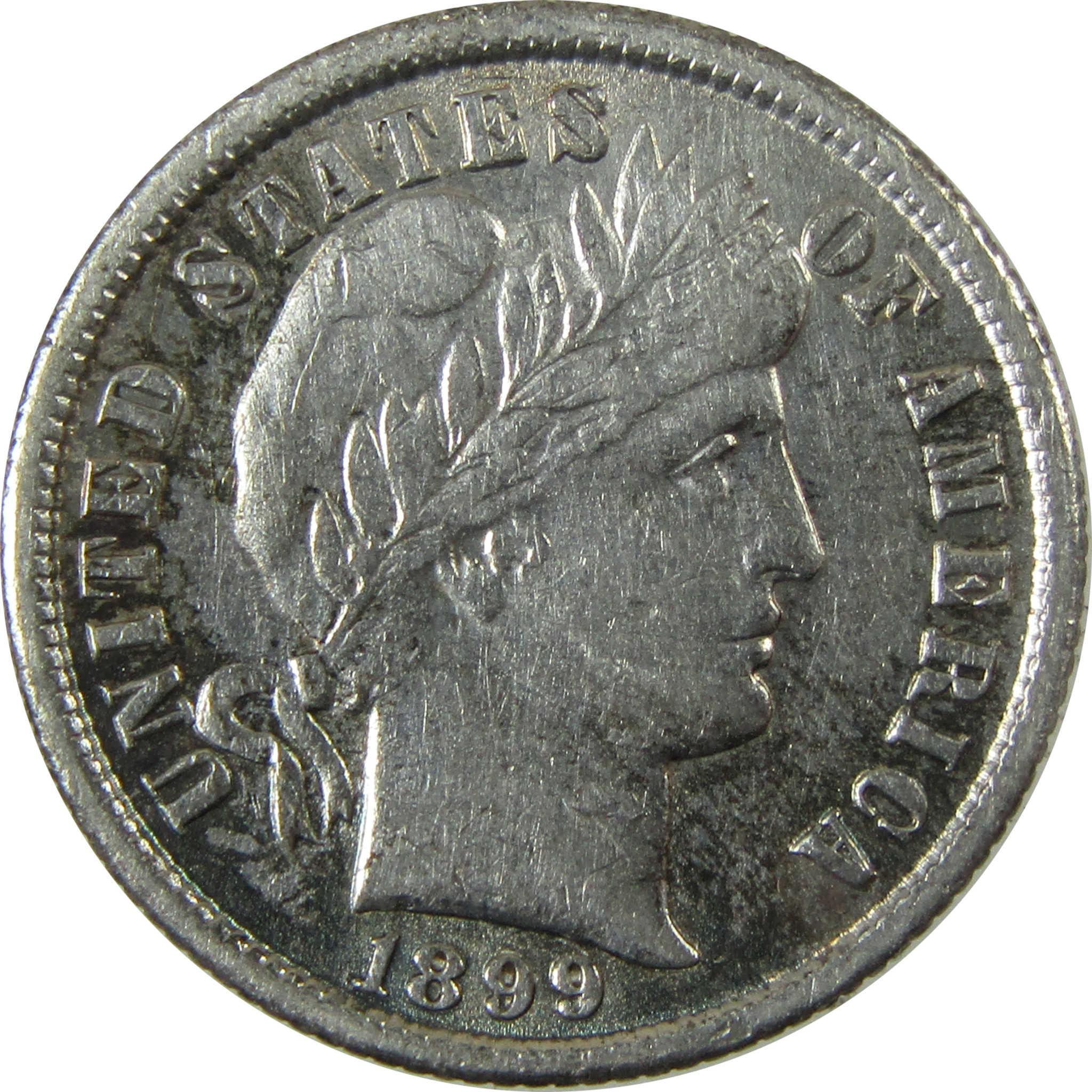 1899 Barber Silver Dime XF EF Extremely Fine Details SKU:CP1027