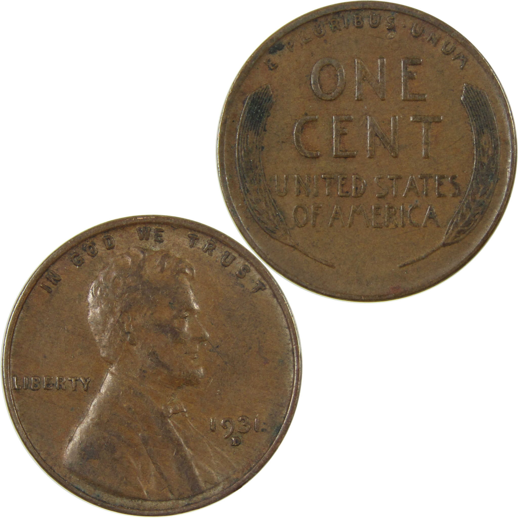 1931 D Lincoln Wheat Cent VF Very Fine Penny 1c Coin SKU:I26801