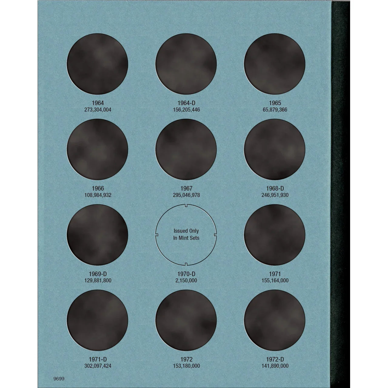 Whitman Kennedy Half Dollar Coin Folder Collection #1 1964-1985